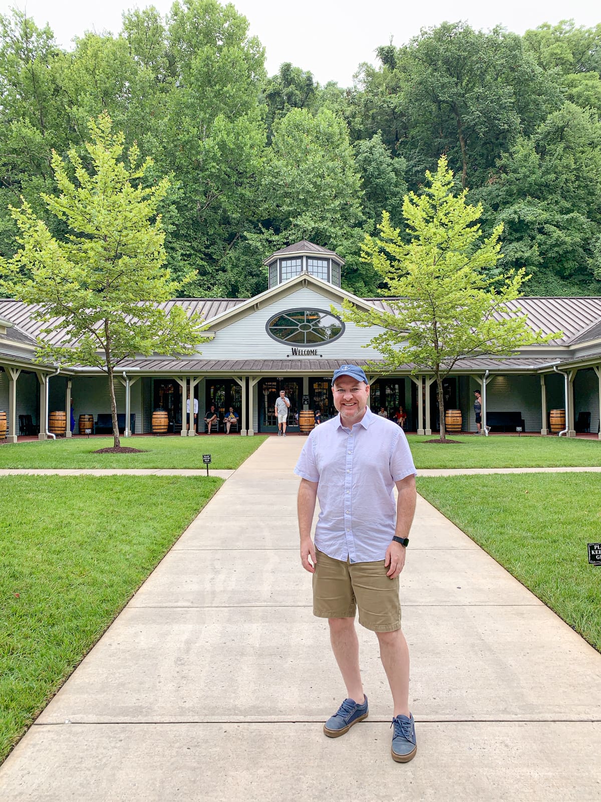 Dave outside the Jack Daniel's Distillery visitor center in Lynchburg, Tennessee