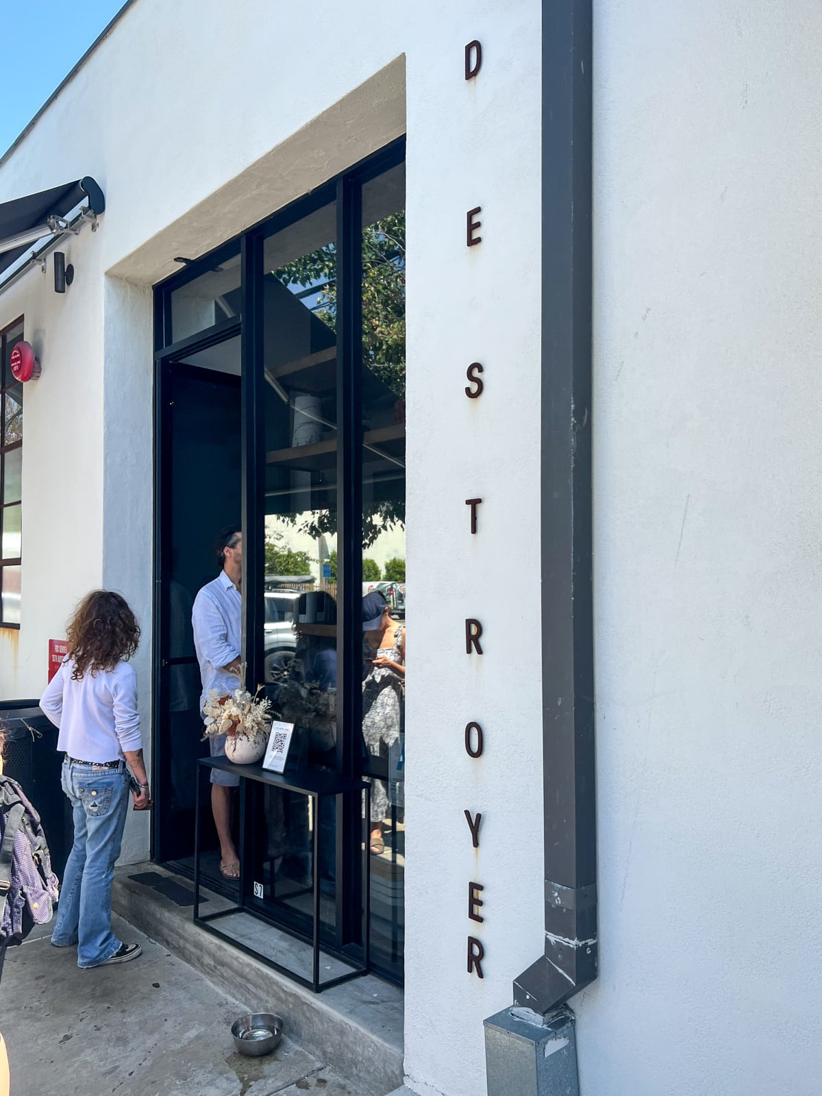 Diners wait in line to order at Destroyer in Culver City