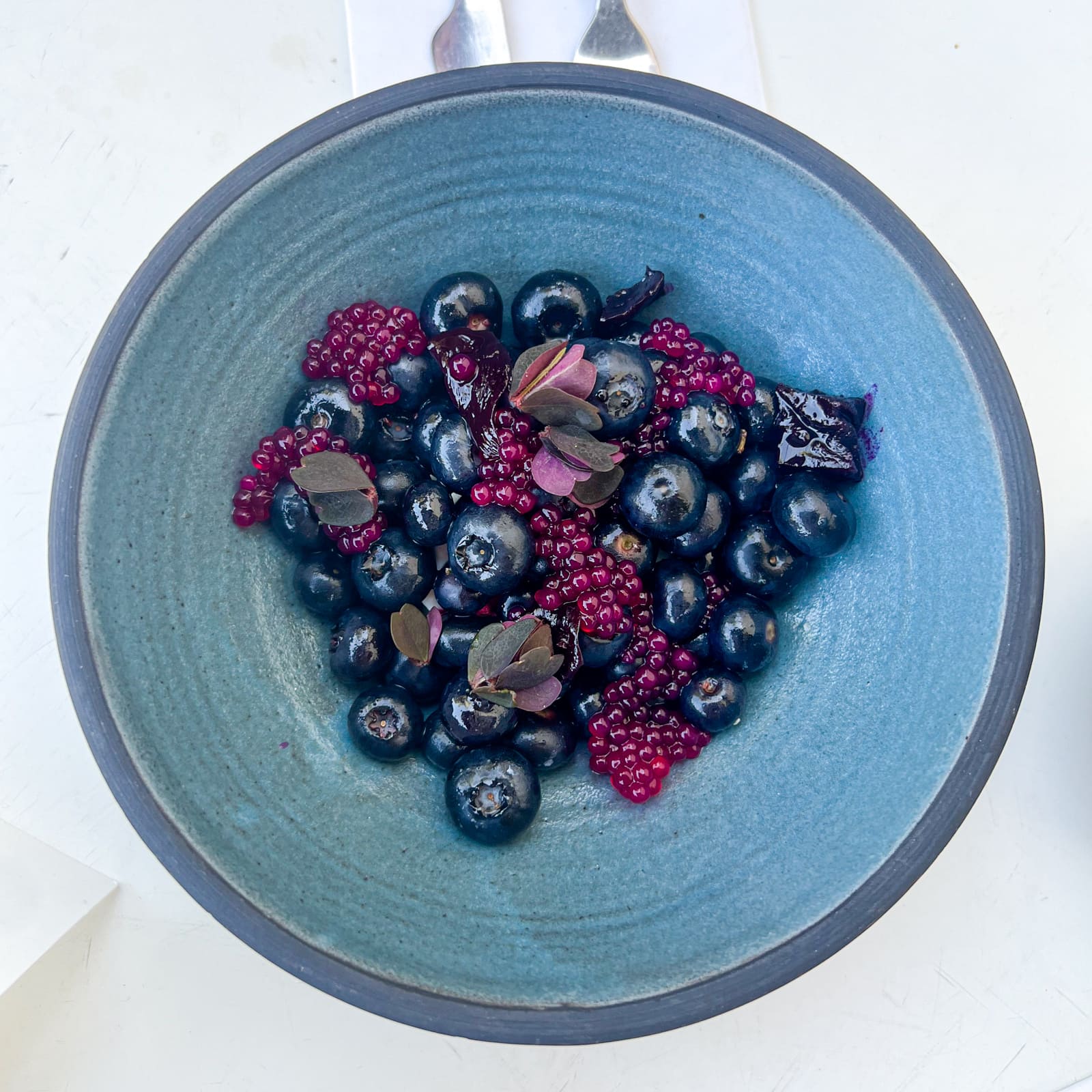 Fresh blueberries from Forbidden Fruit Orchards