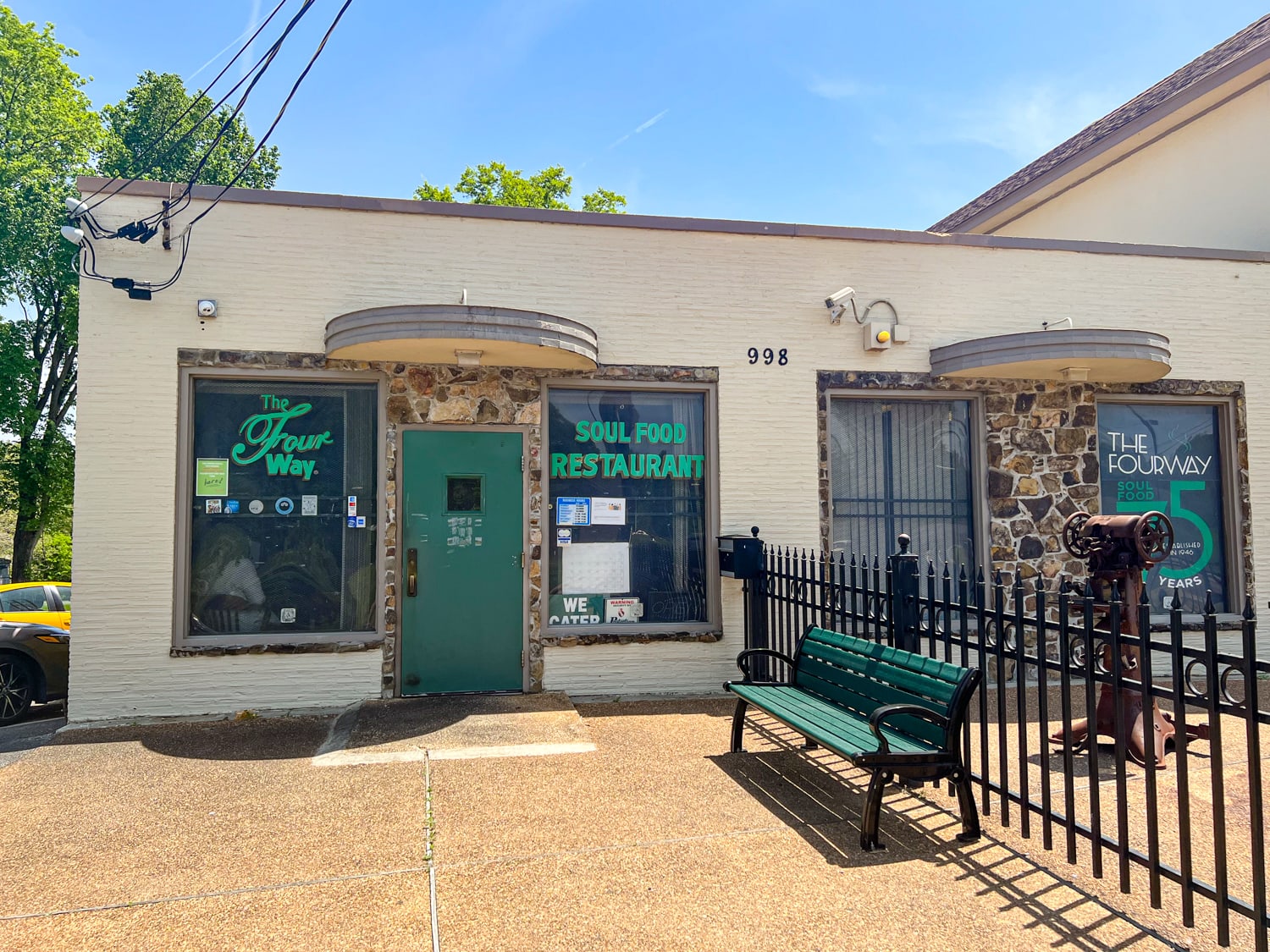 Entrance to Four Way Soul Food restaurant