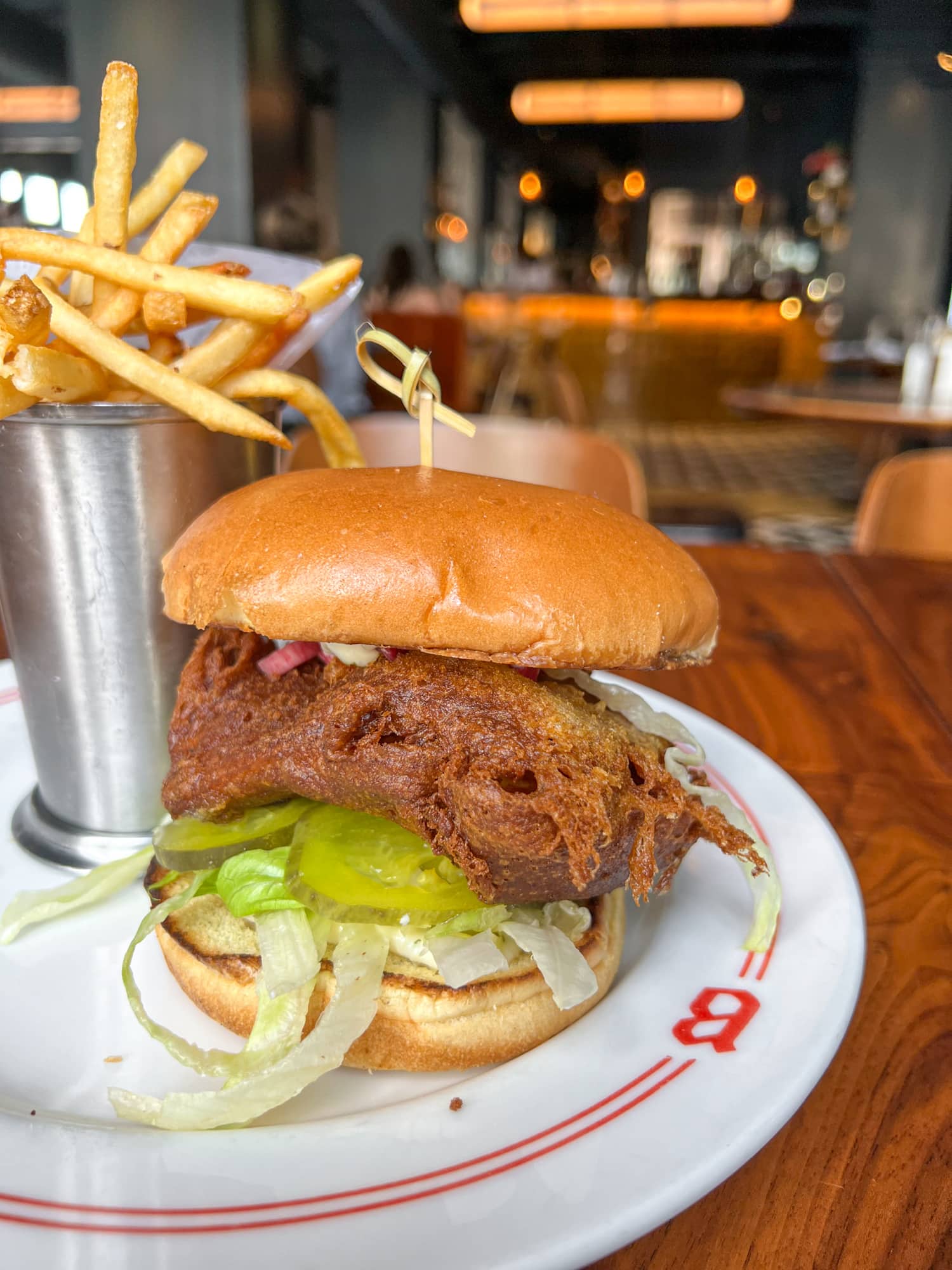 Fried fish sandwich at Bishop in Memphis