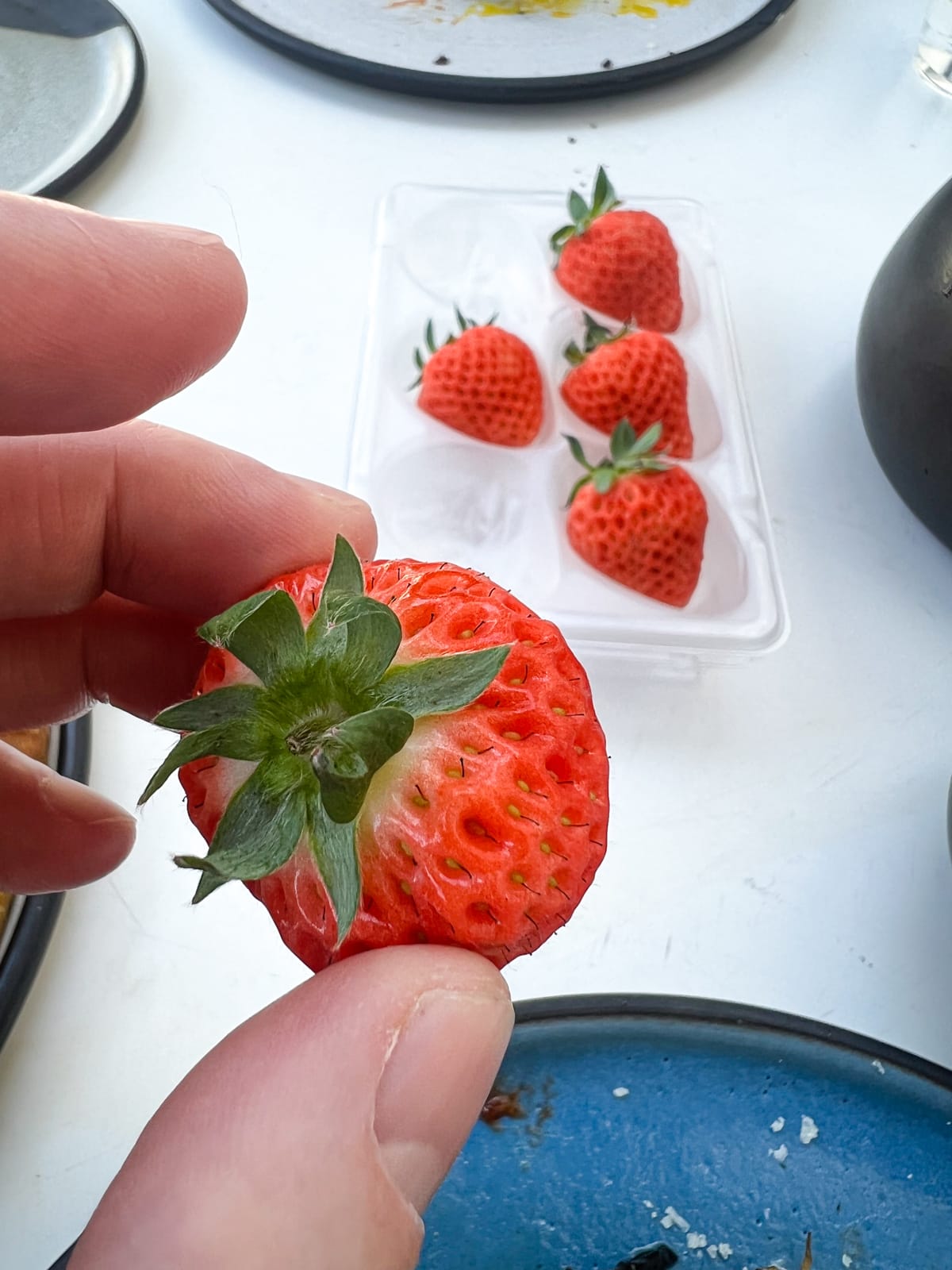 Lab-grown strawberries