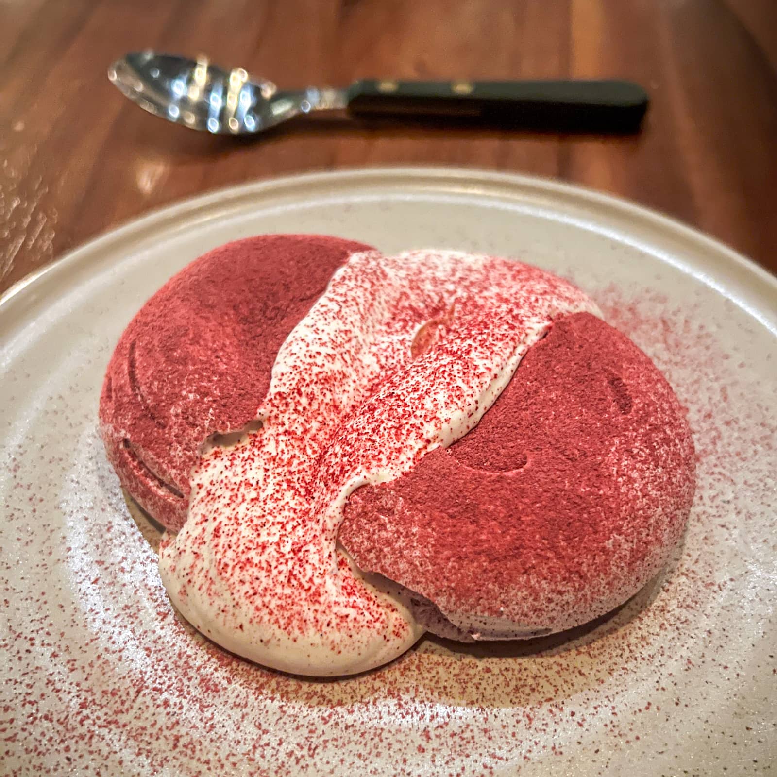 Hibiscus meringue with strawberry at Damian in downtown LA