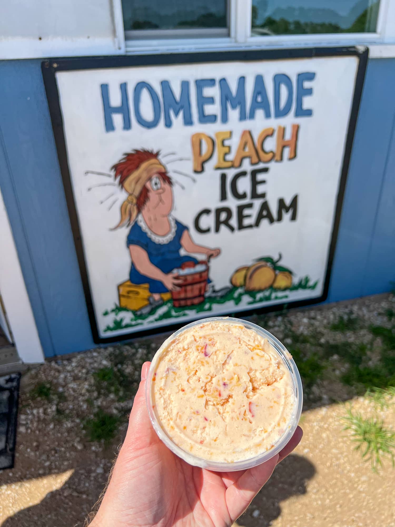 Behrends Orchard peach ice cream