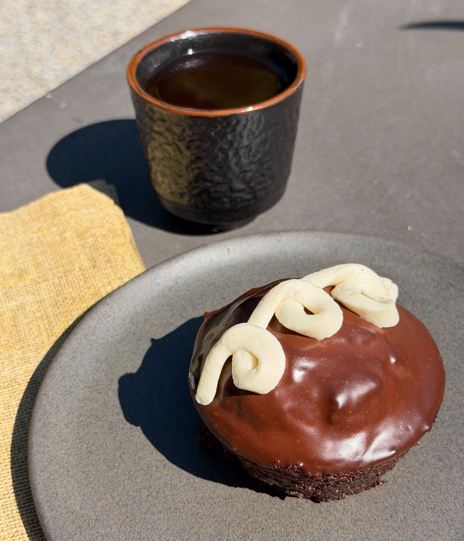 Mole Negro Pinguino pastry and café de olla at Tzintzuntzan bakery and cafe