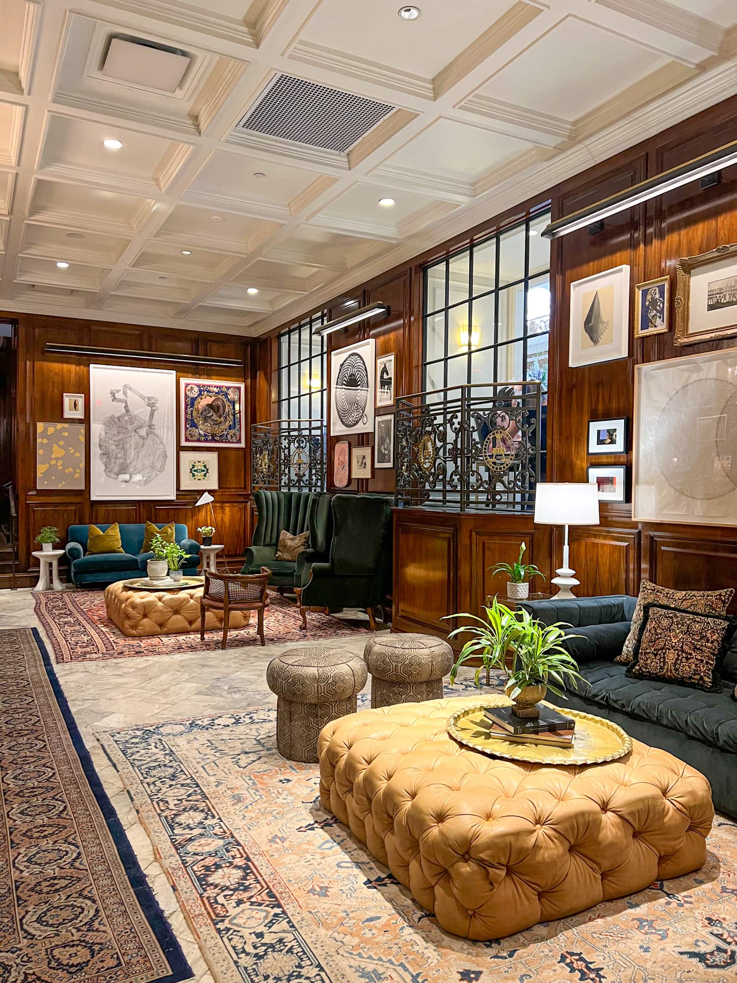 Lounge adjacent The French Room at The Adolphus hotel