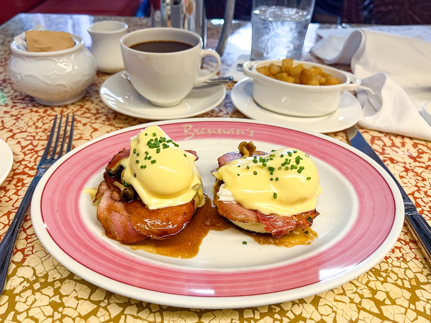 Eggs Hussarde, the perfect breakfast at Brennan's Restaurant