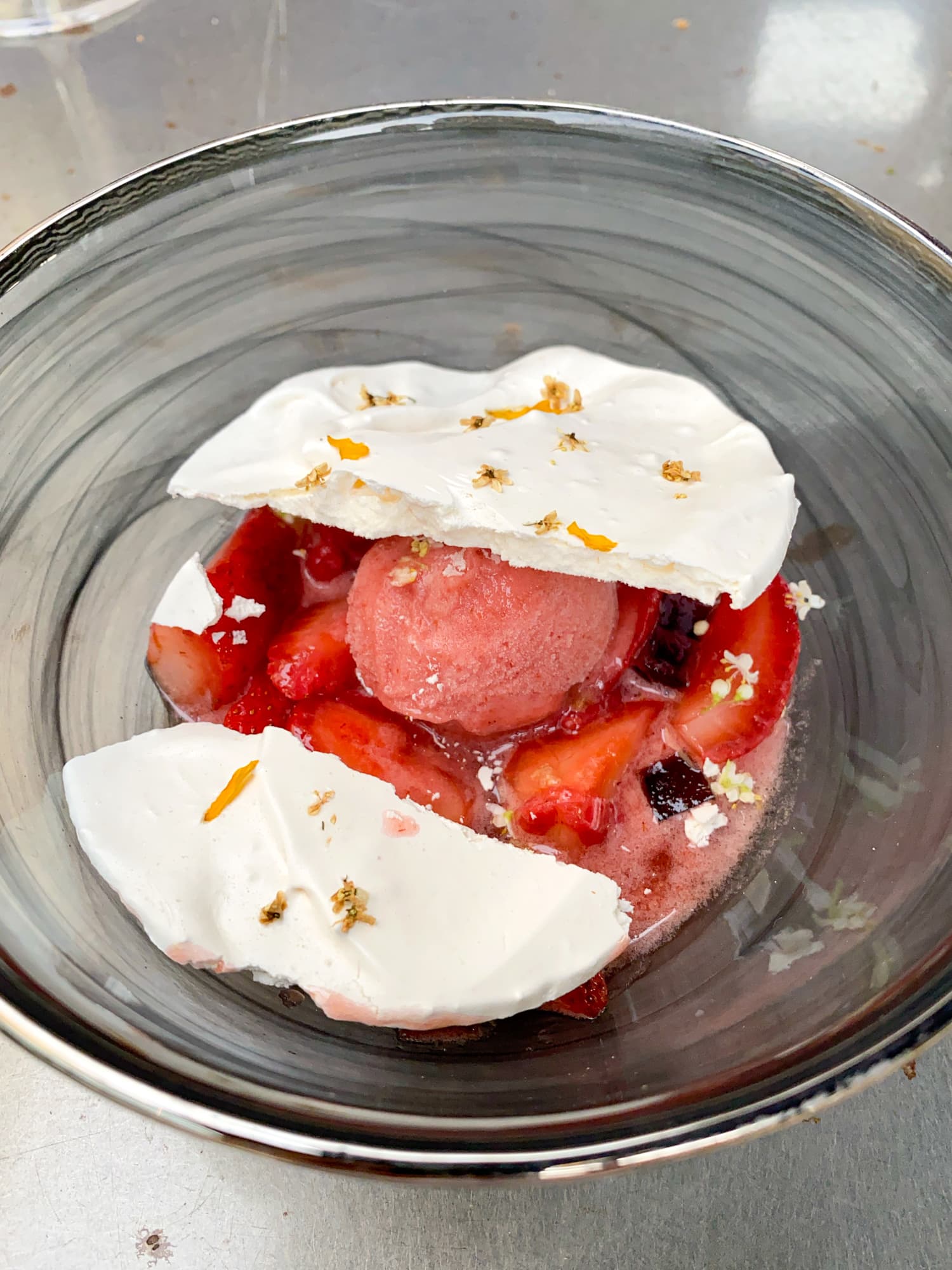 Strawberry dessert at Juniper