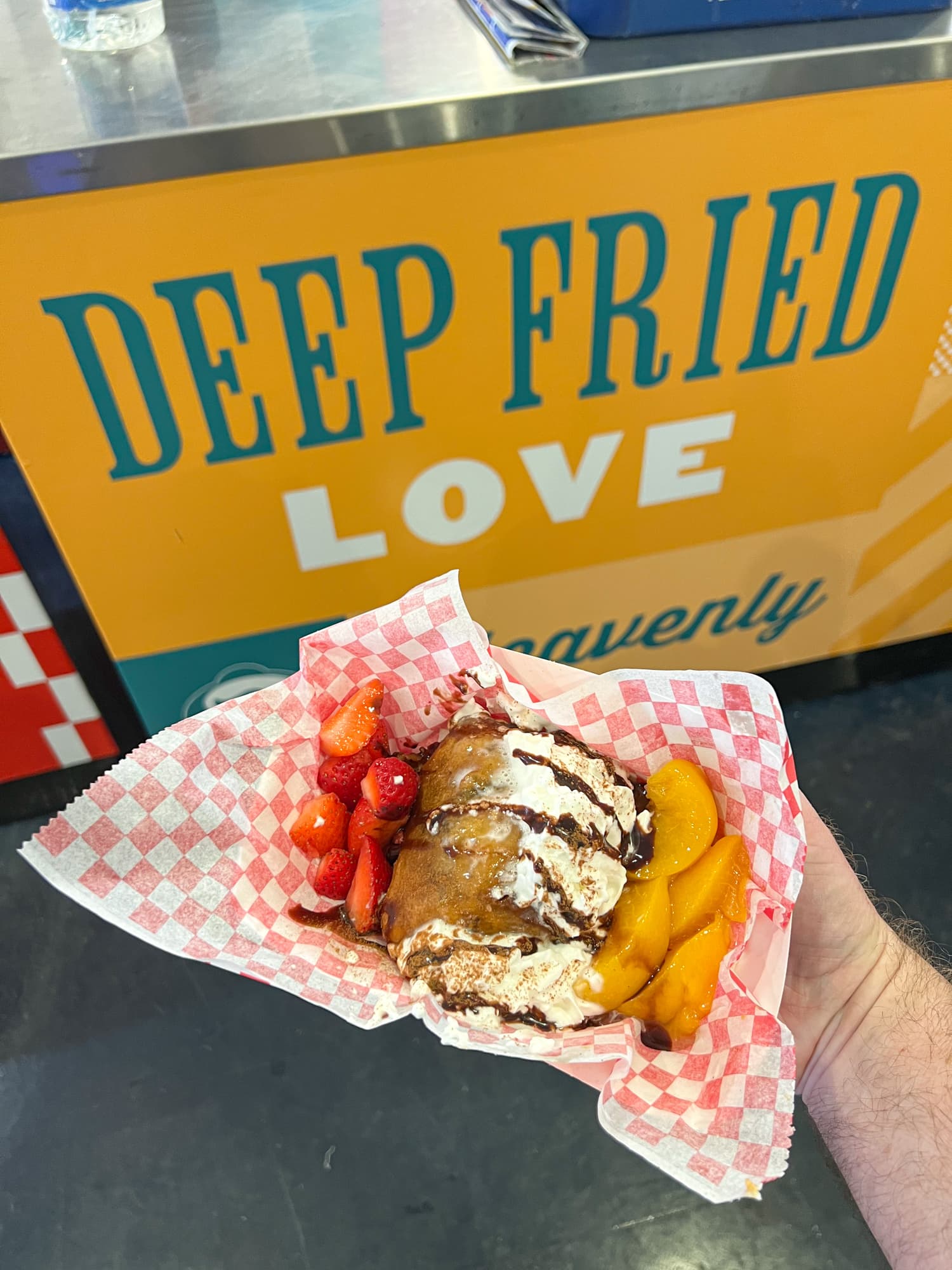 Deep-fried chocolate tres leches cake at Deep Fried Love