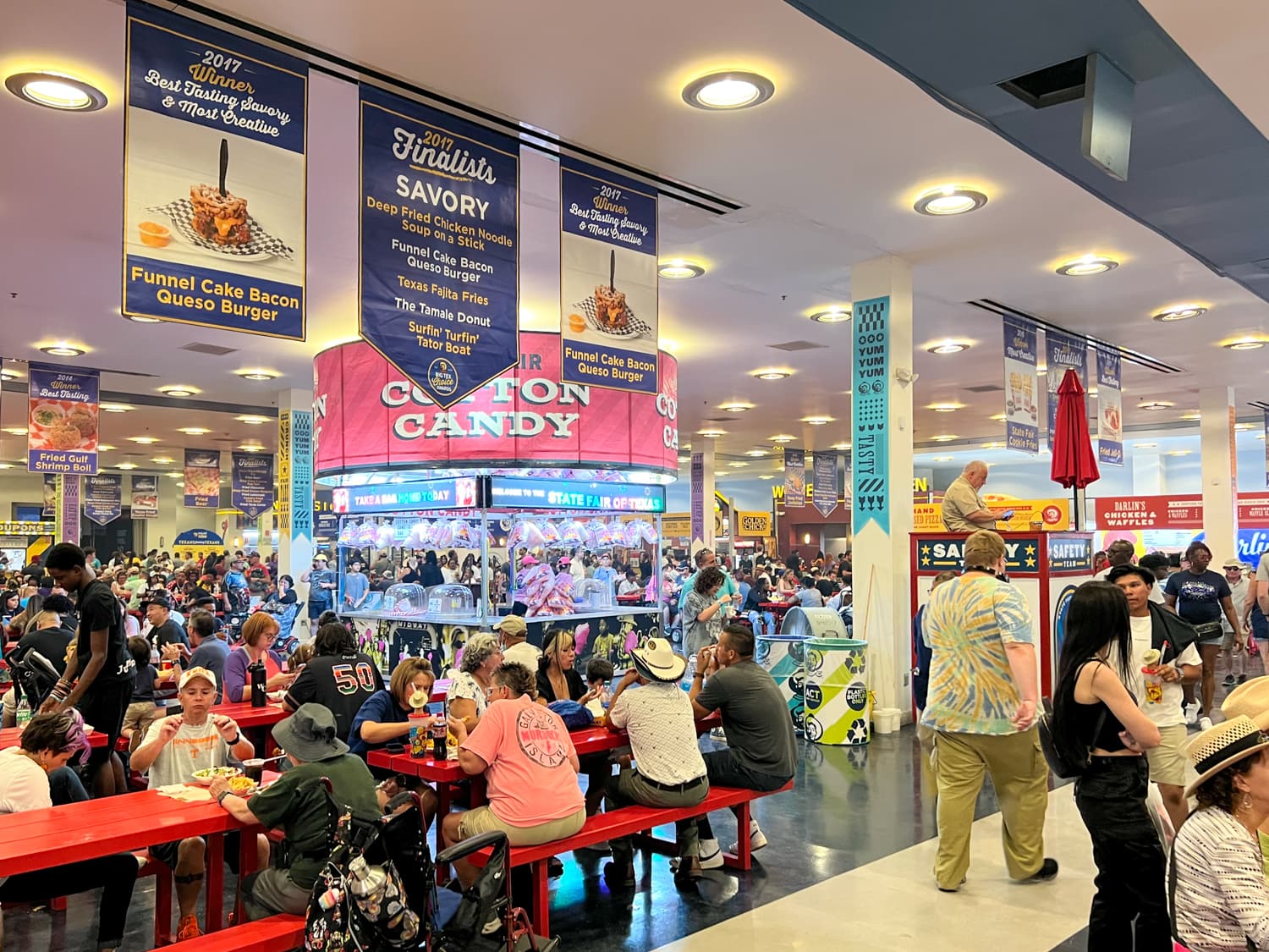 Inside the Tower Building Food Court at the Texas State Fair 2022
