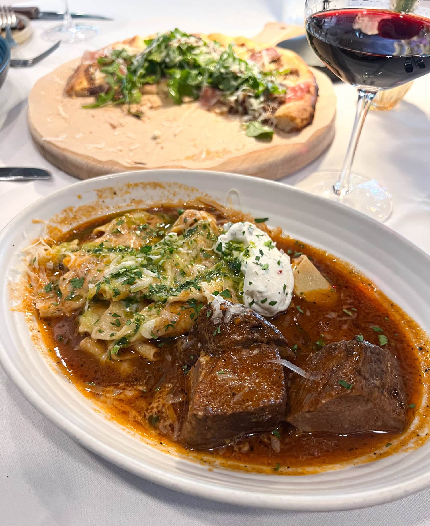 Akaushi short rib pappardelle.