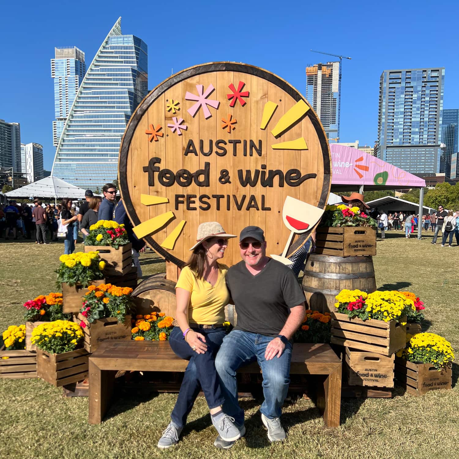 Kel and Dave at the 2022 Austin Food and Wine Festival 