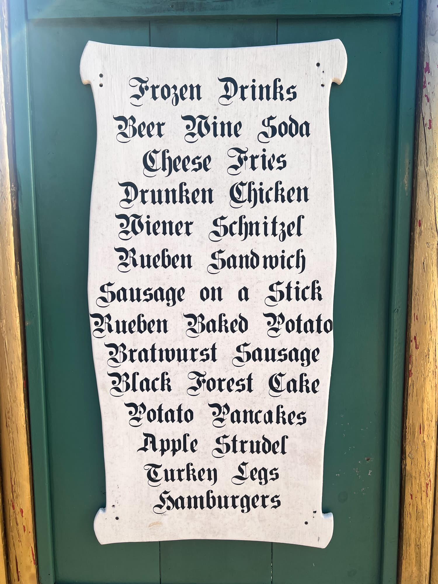 Food and drinks available in Heidelburg