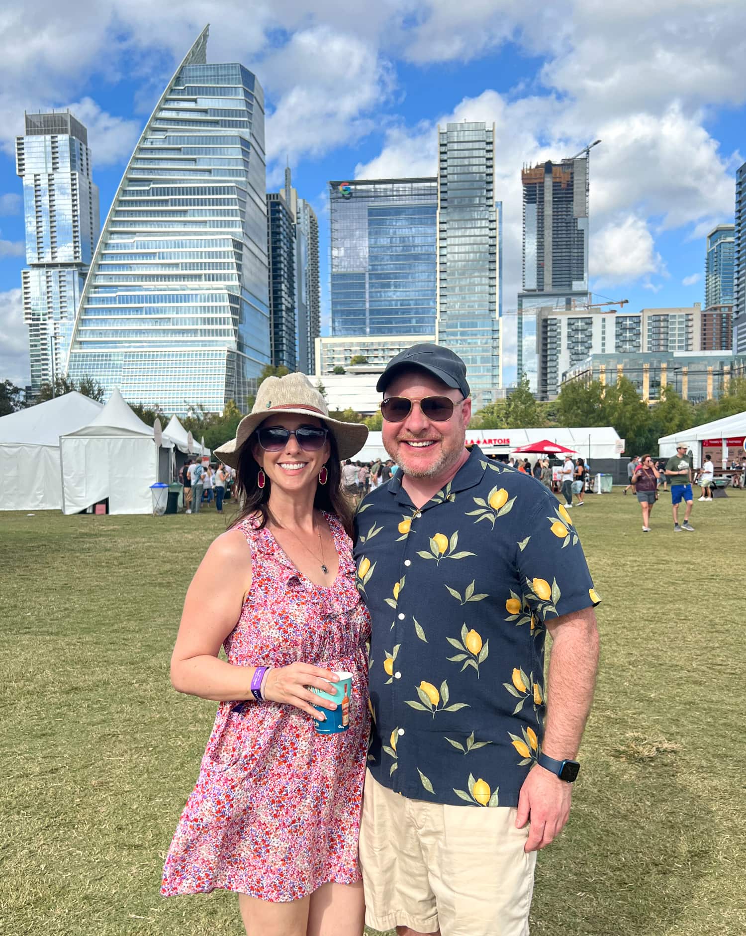 Kel and Dave at Auditorium Shores for the Austin Food + Wine Festival