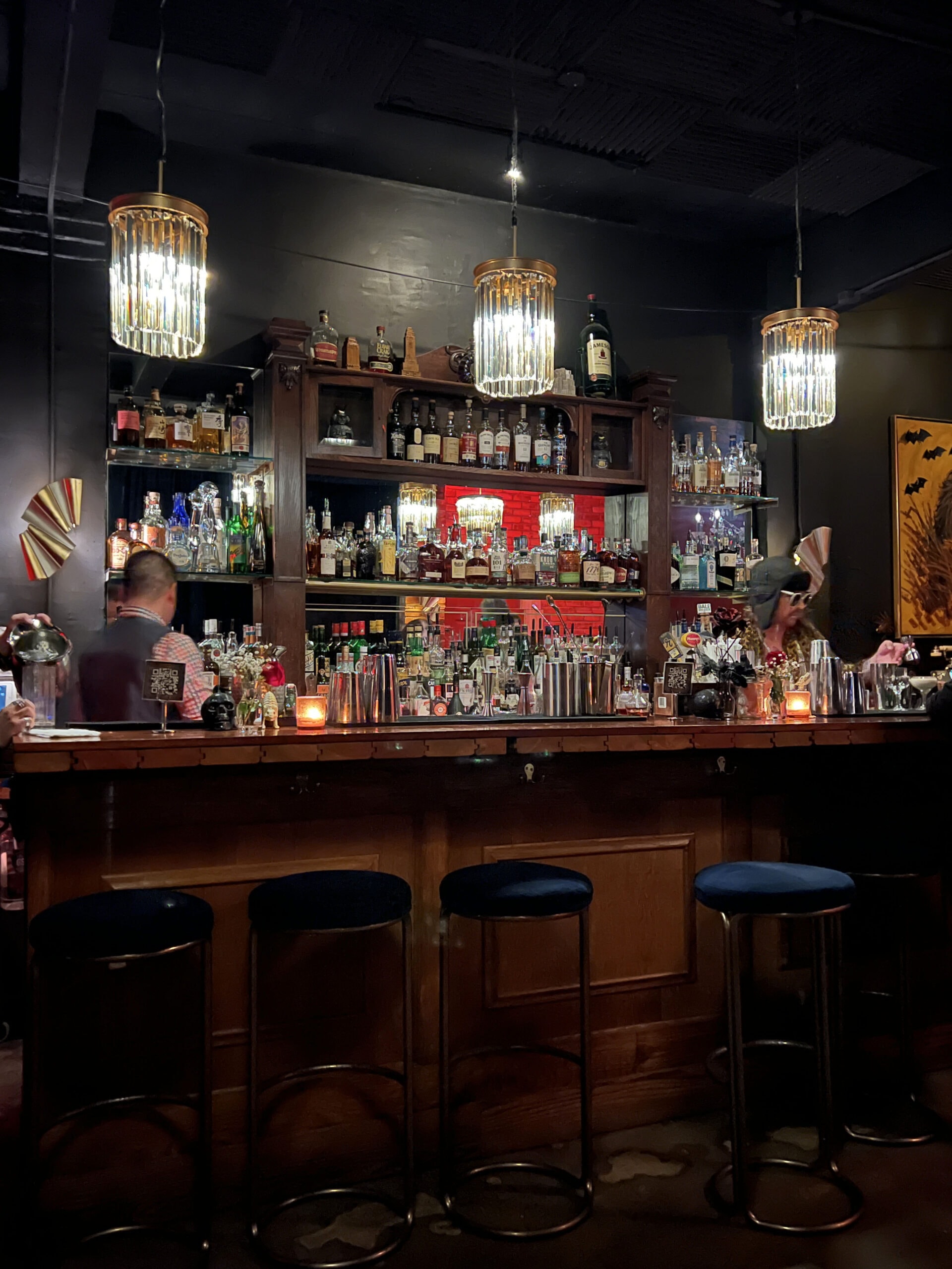 The bar at The Alley, a speakeasy in West Seattle, WA (photo by Kelly Lemons)