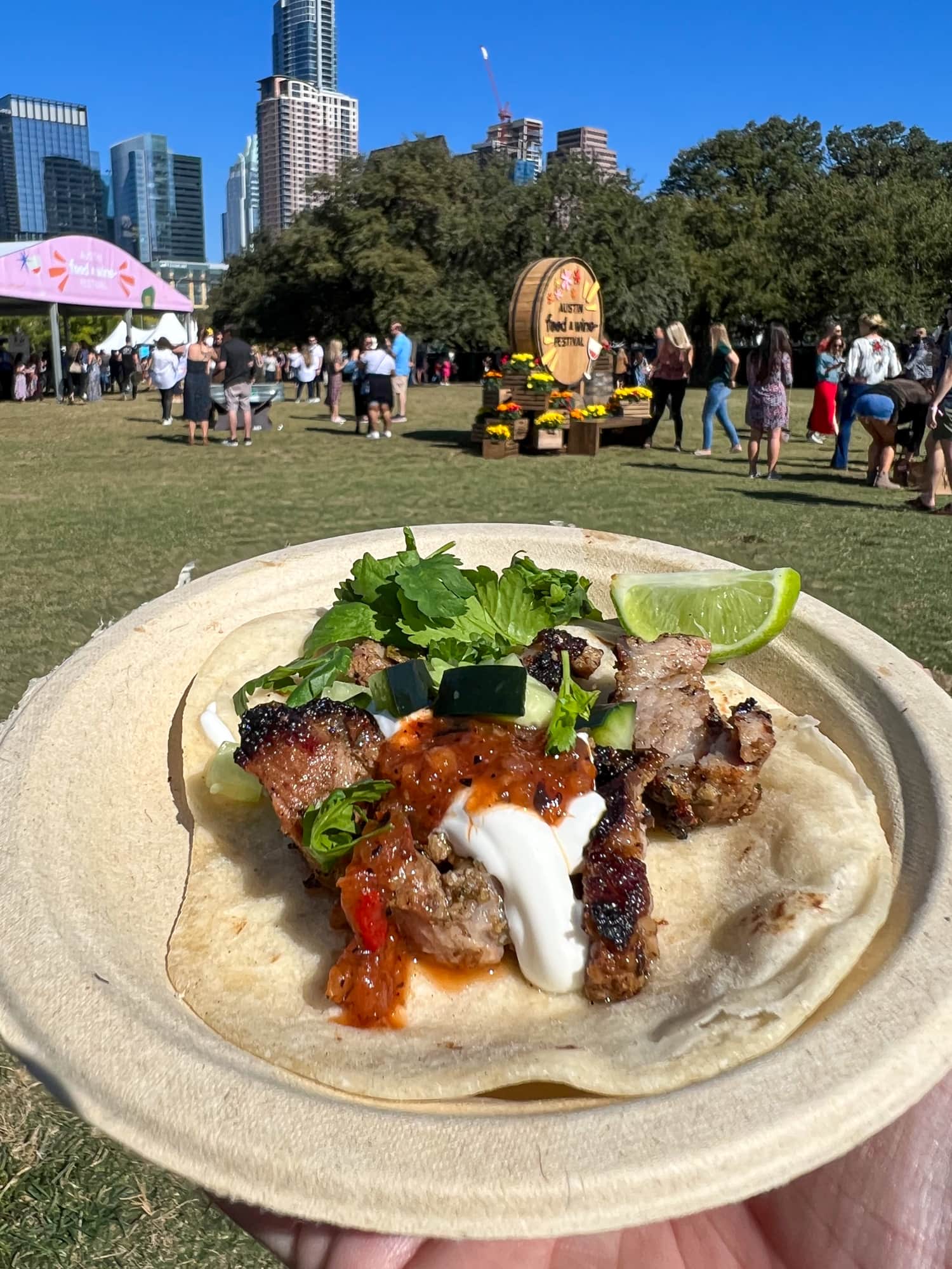 Shawarma-style pork taco by chef Jesse Kuykendall