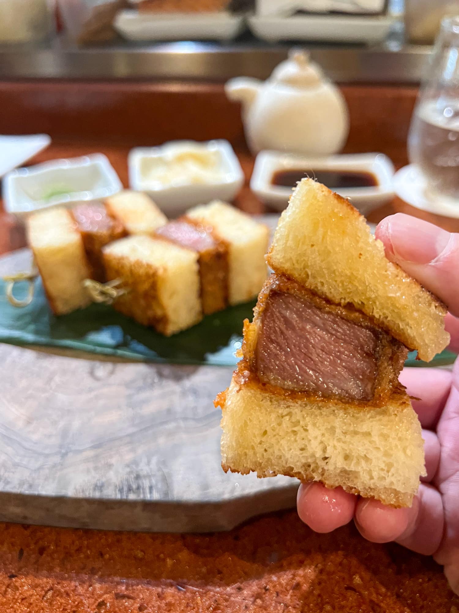 Texas wagyu katsu sando at Kata Robata in Houston, TX