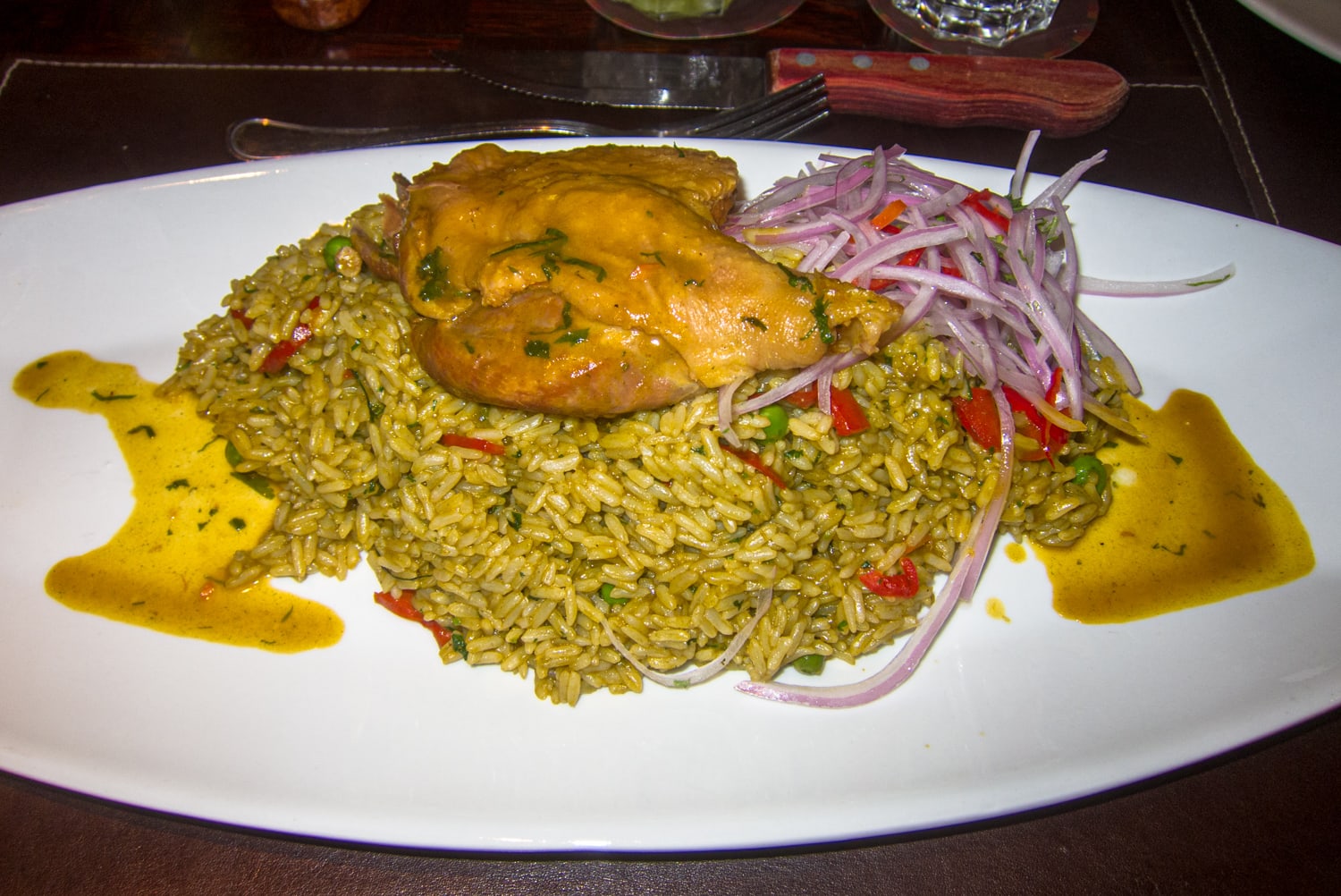 Arroz con Pato at Panchita restaurant in Lima