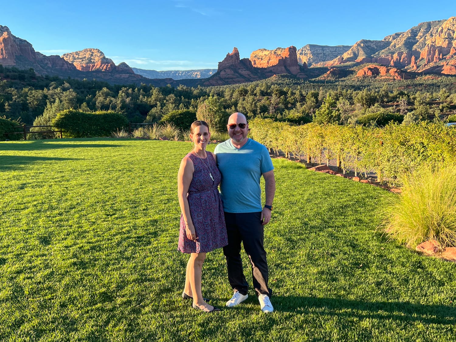 Dave and Kel at Mariposa restaurant in Sedona, Arizona