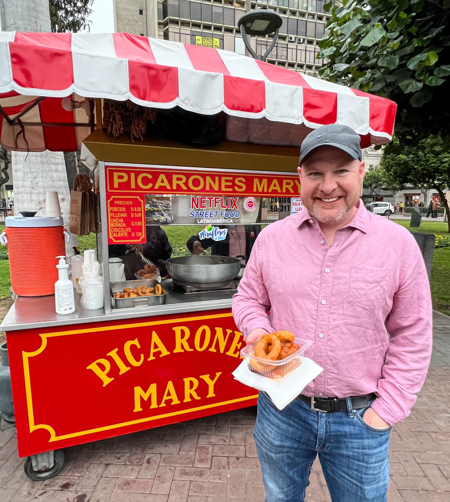 Dave at Picarones Mary in Lima, Peru (photo by Kelly Lemons)