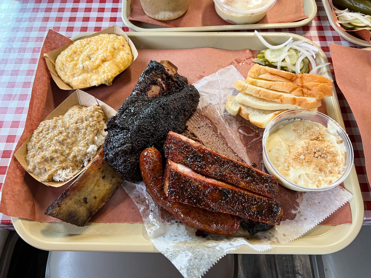 Brisket, beef and pork ribs, and sausage at Goldee's Barbecue in Fort Worth, TX