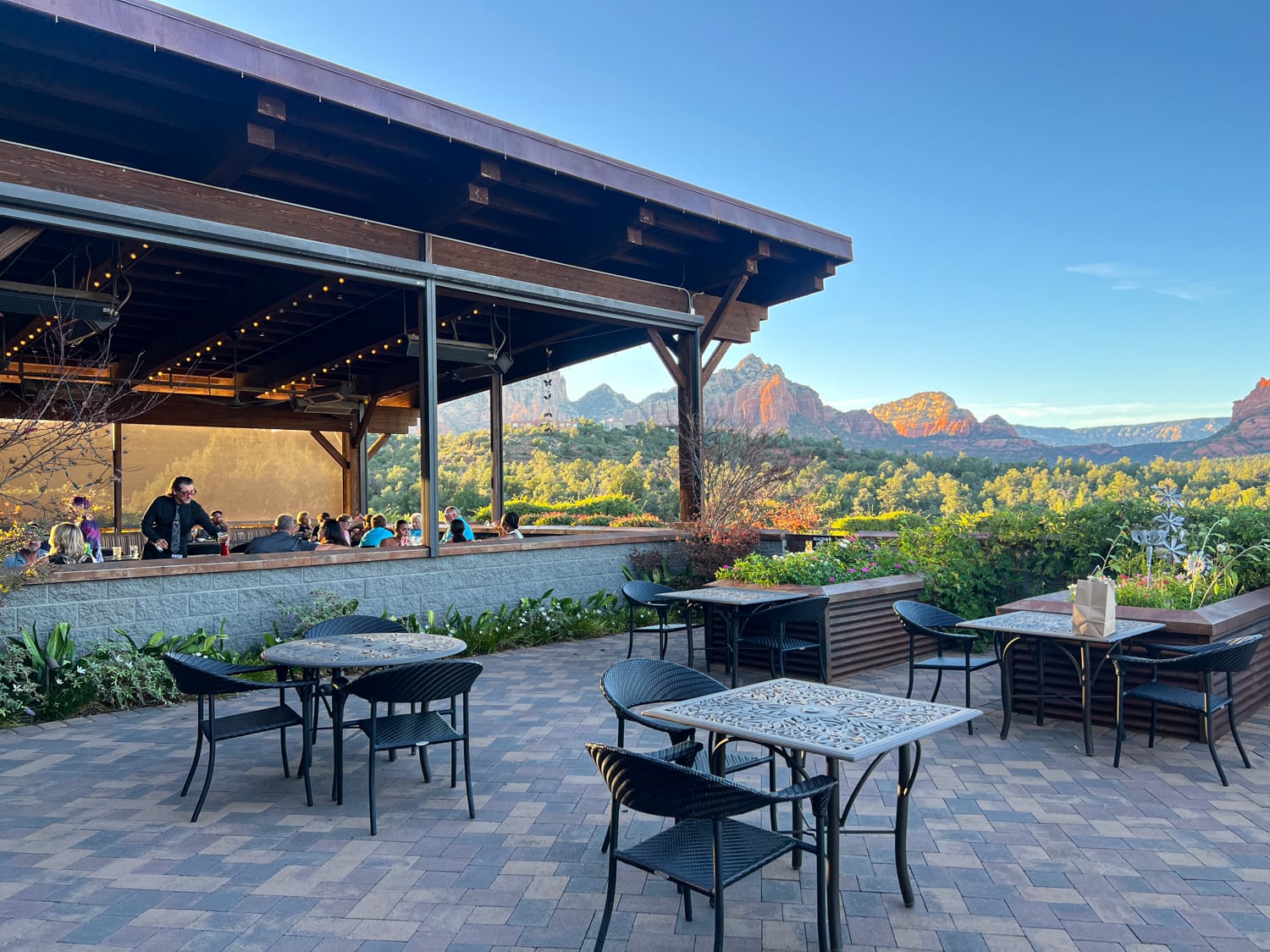 Mariposa is one of the top Sedona restaurants with a view of the red rock canyons