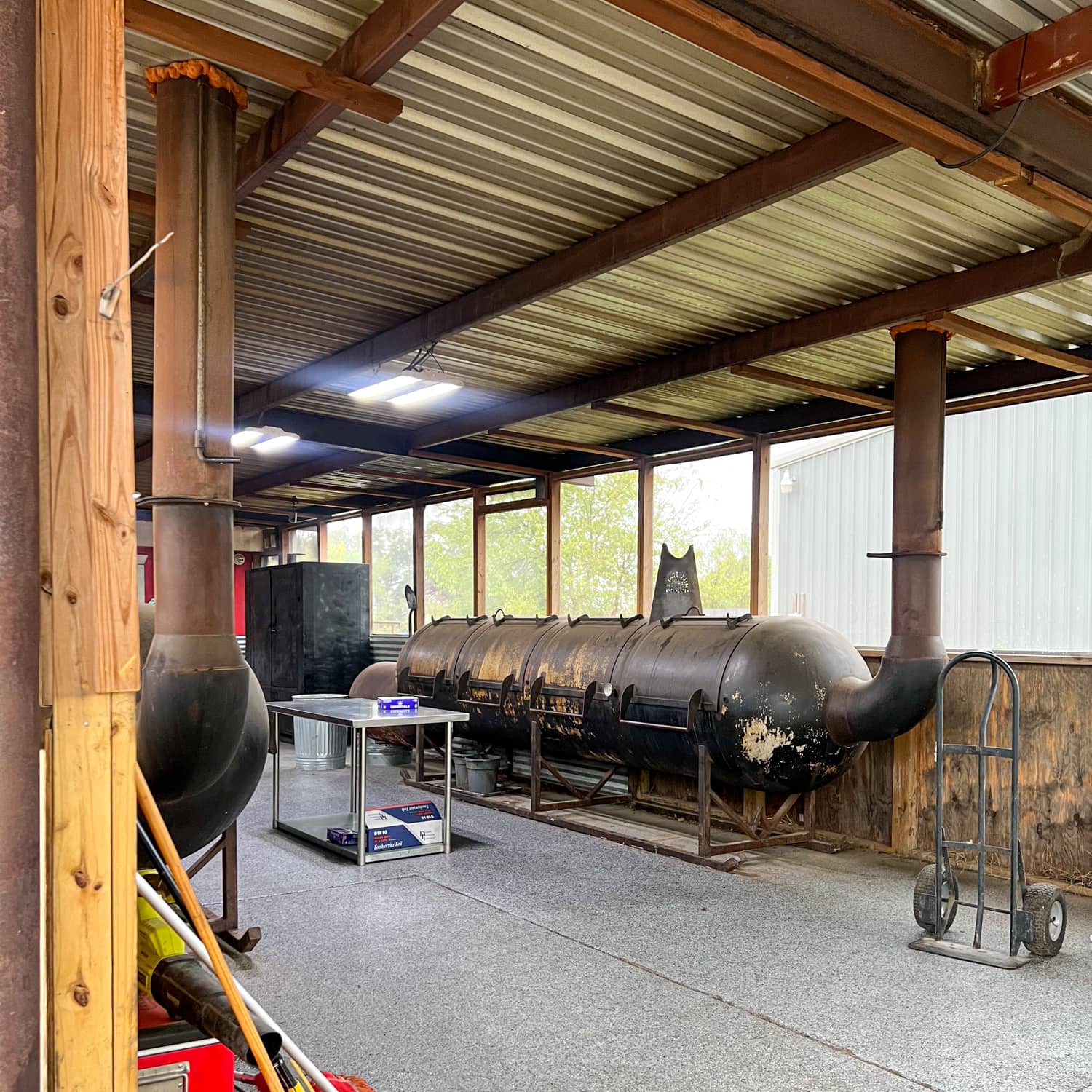 500-gallon Mill Scale offset smoker