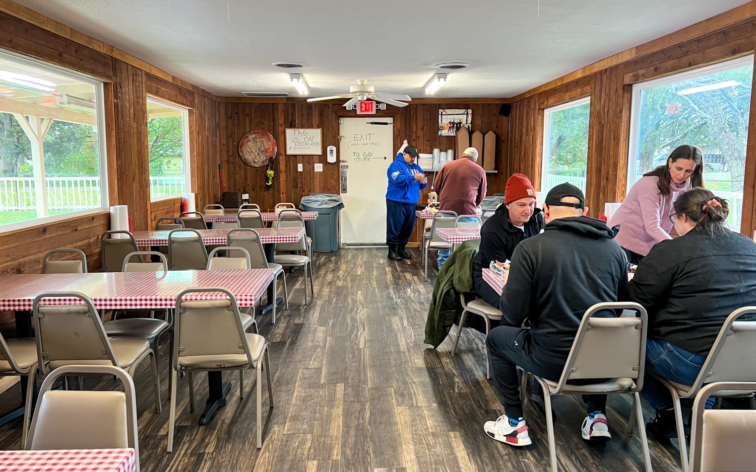 The dining room