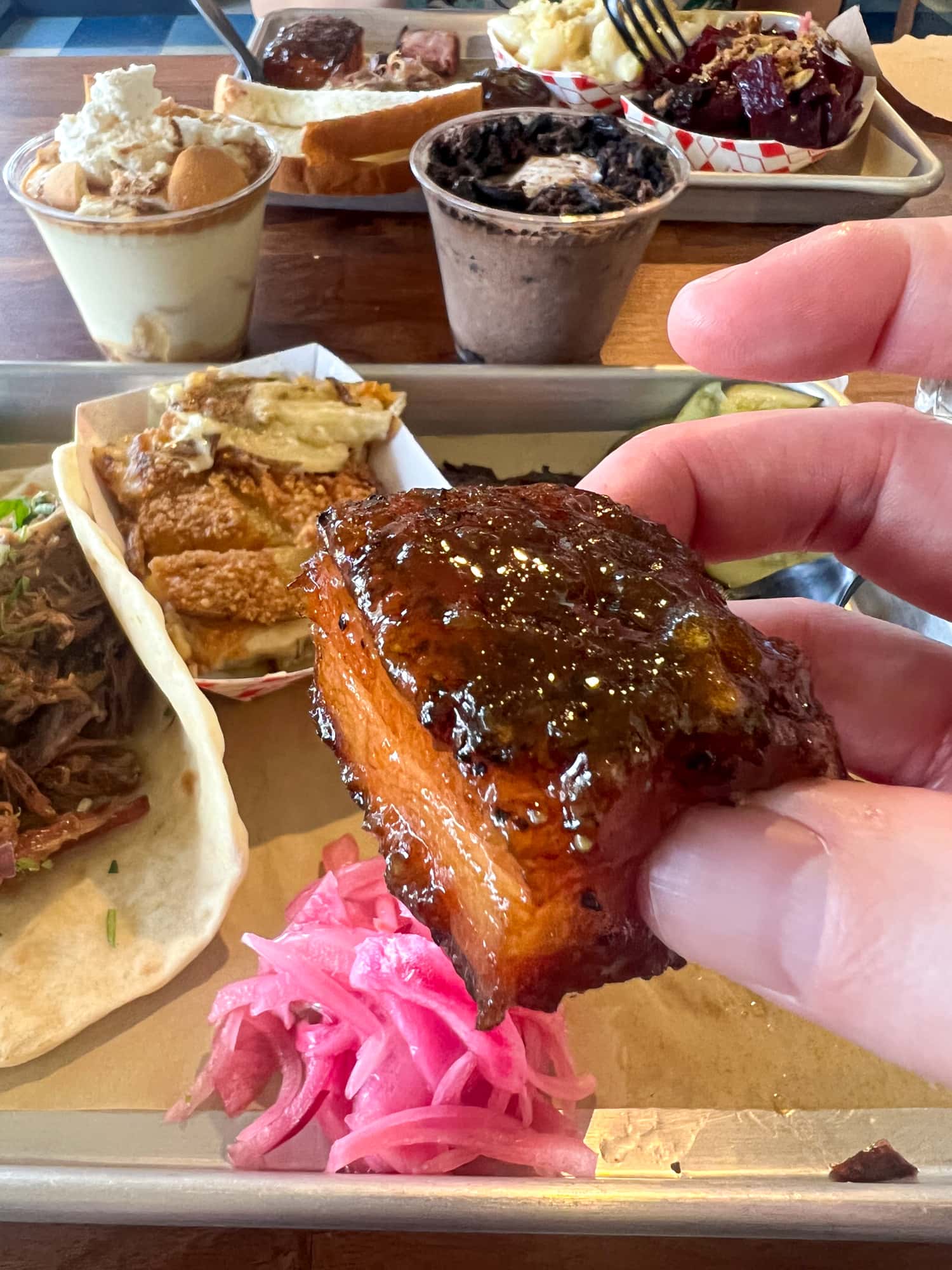 Peach tea glazed pork belly at Interstellar in North Austin