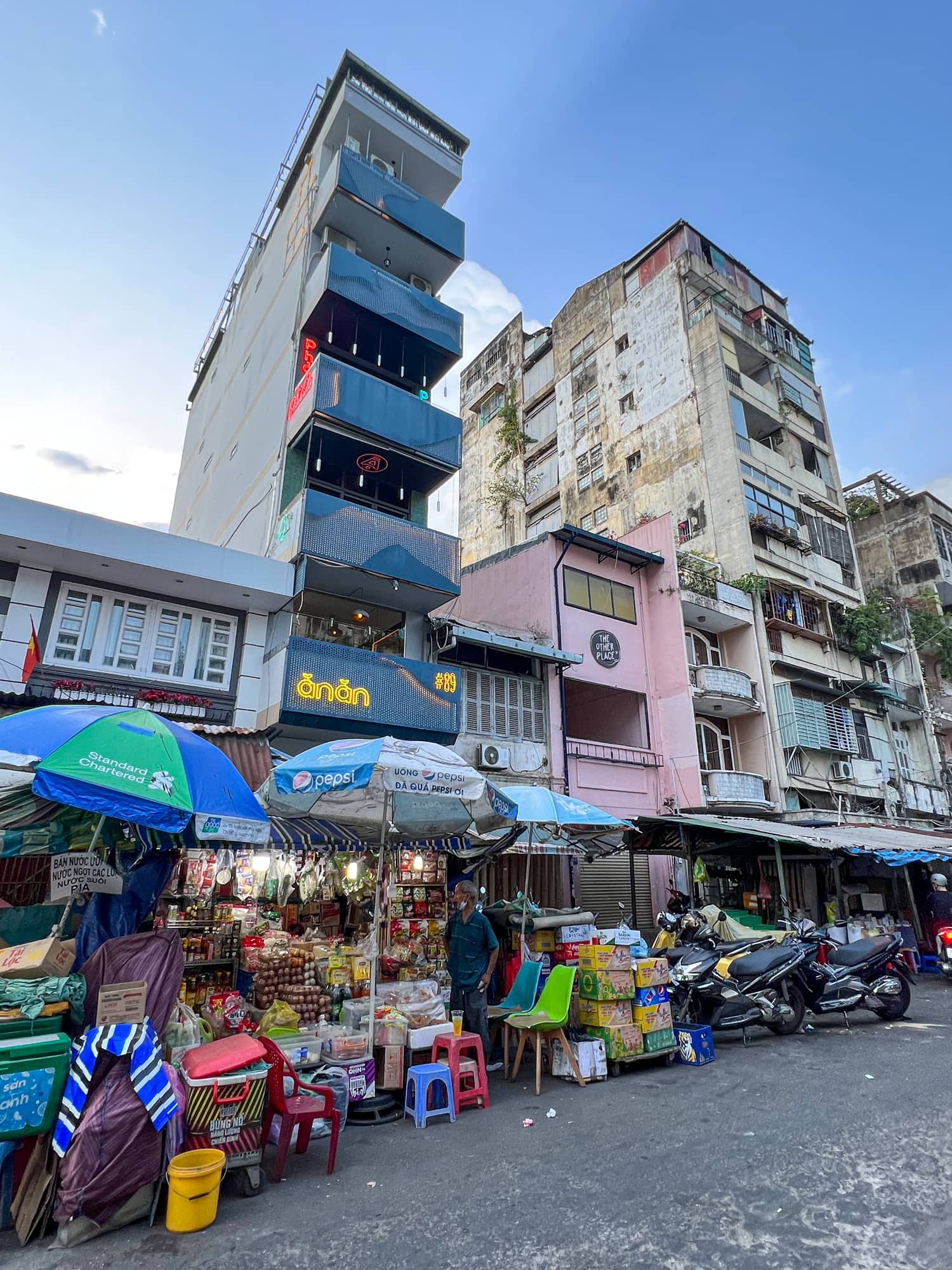 There's a wet market outside Anan Saigon restaurant