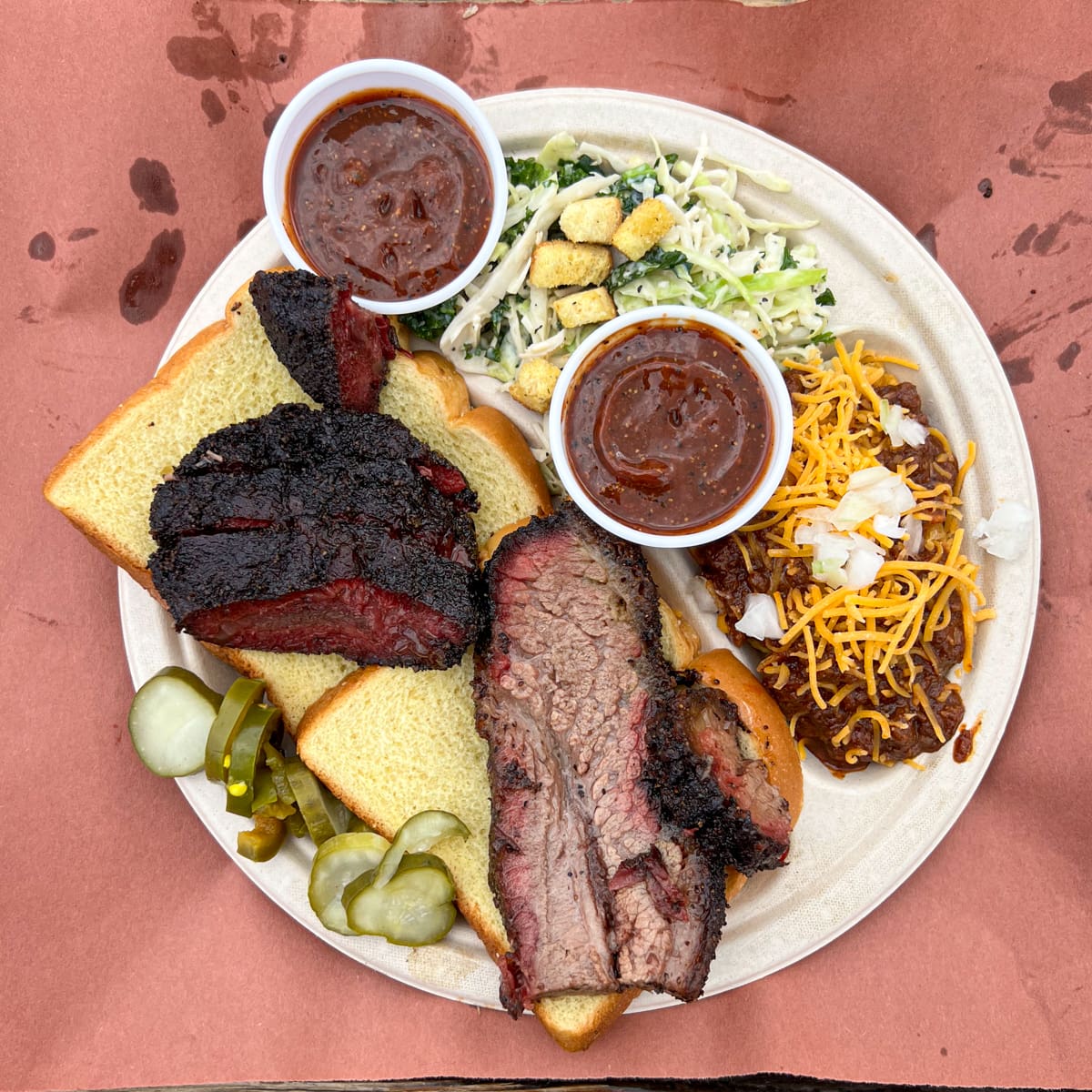 BBQ beef cheek and brisket at LeRoy and Lewis in Austin, TX