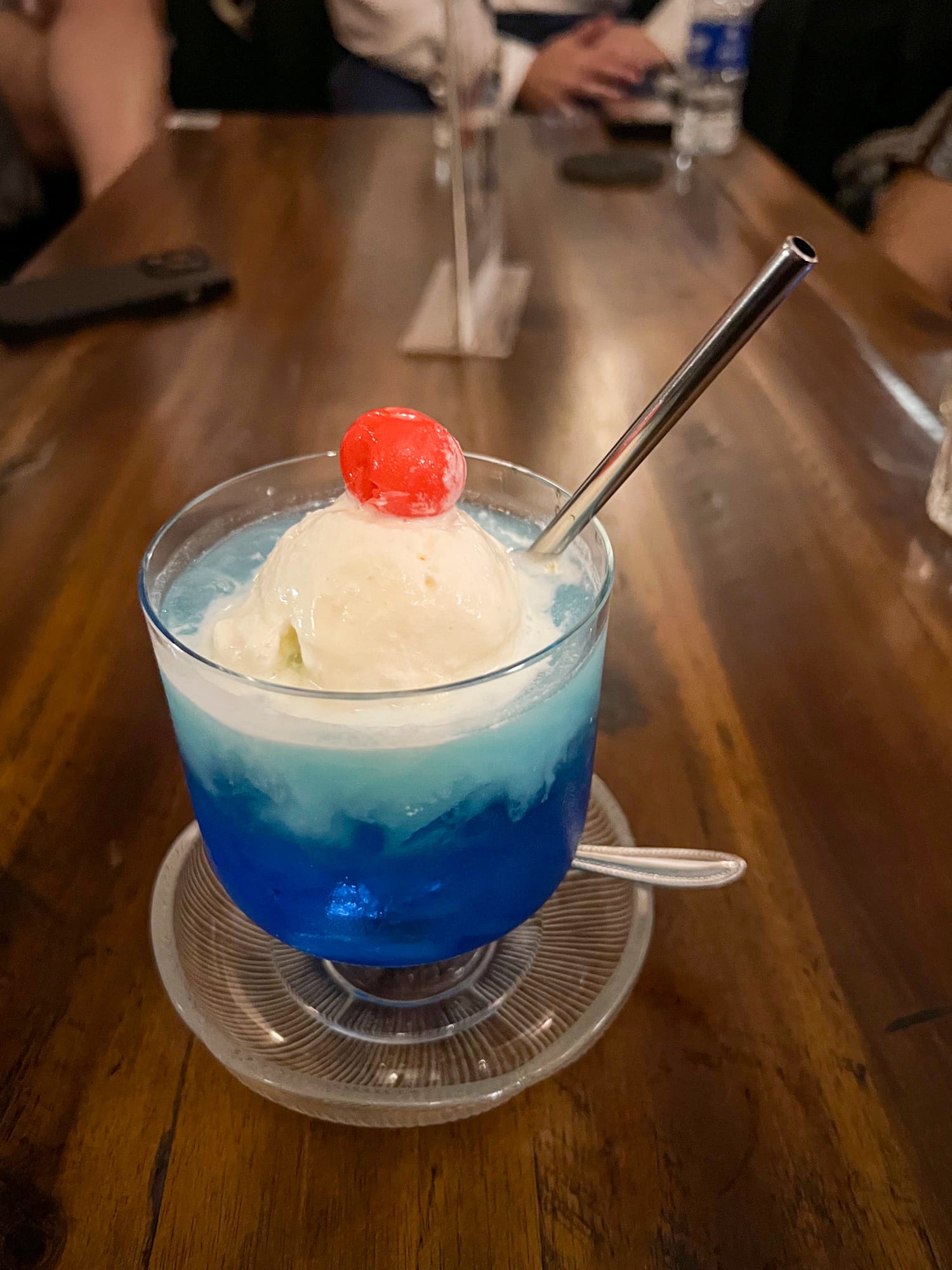 Blue curacao ice cream soda