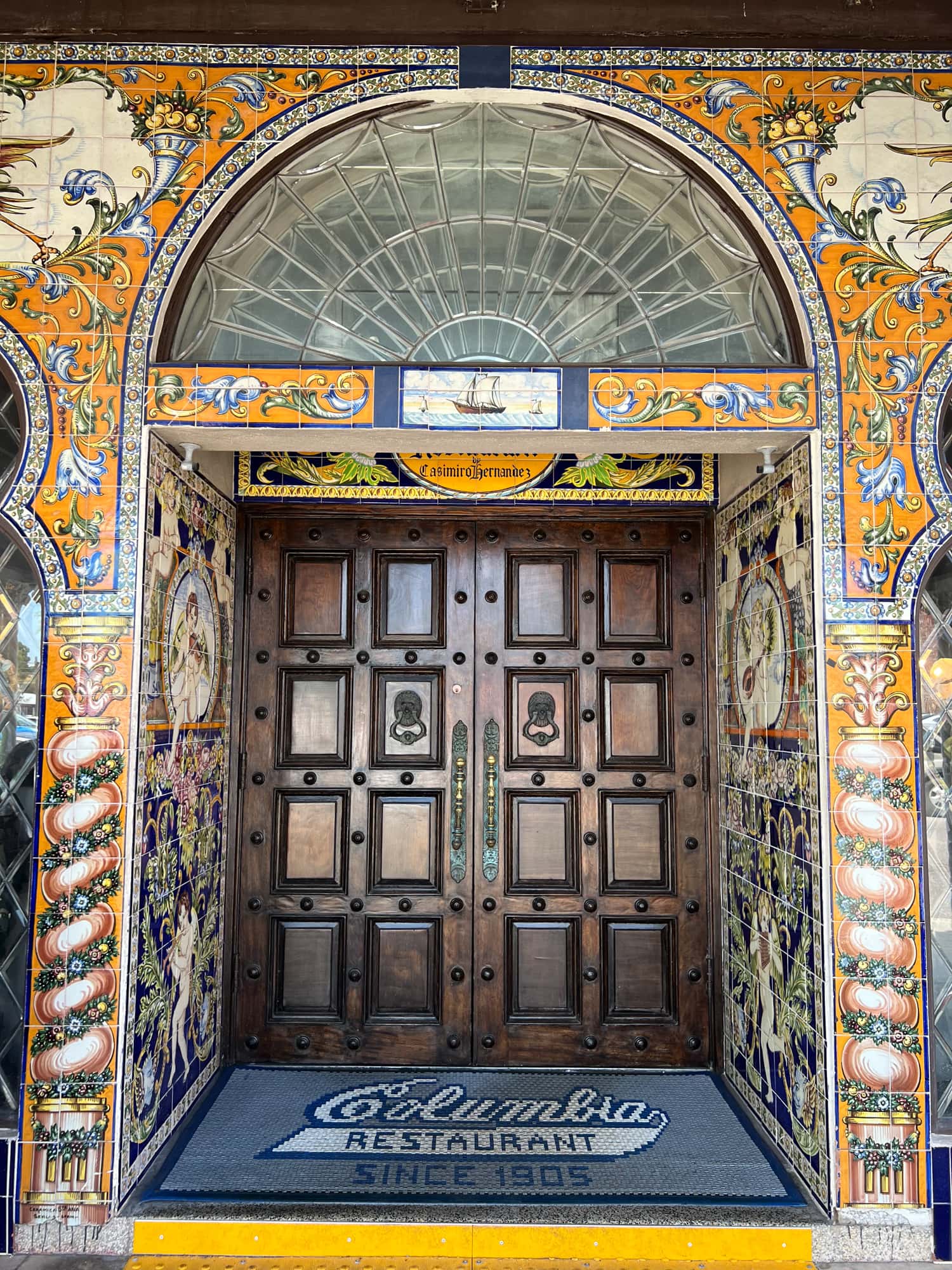 Entrance to Columbia Restaurant, one of the best places to eat in Tampa, Florida