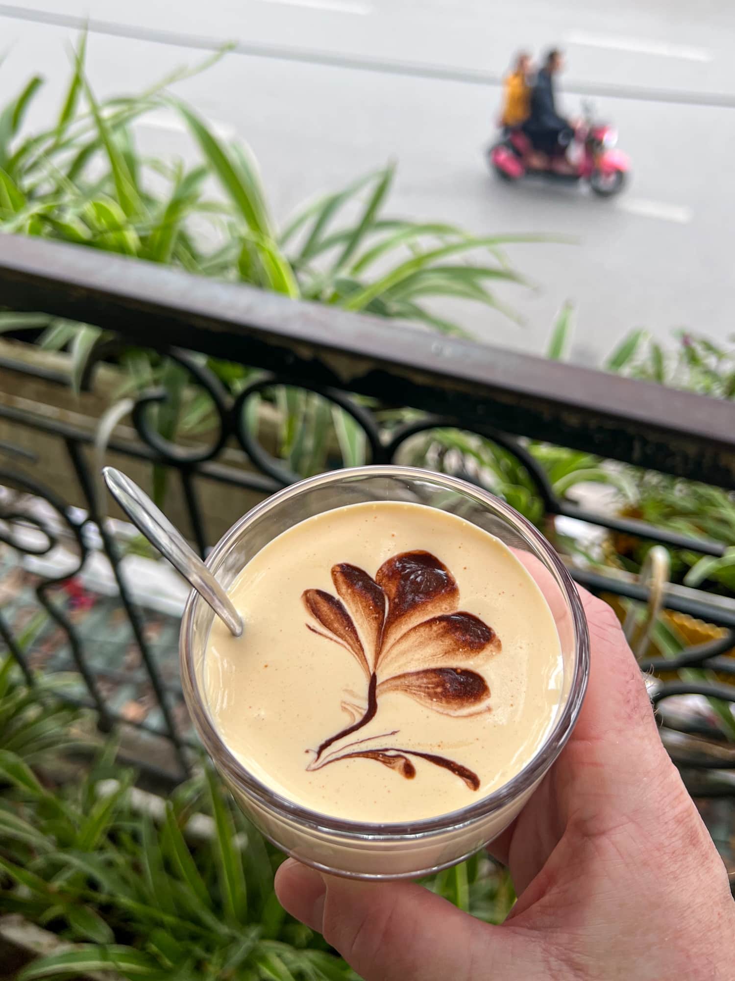 Cold egg coffee at Cafe Dinh in Hanoi