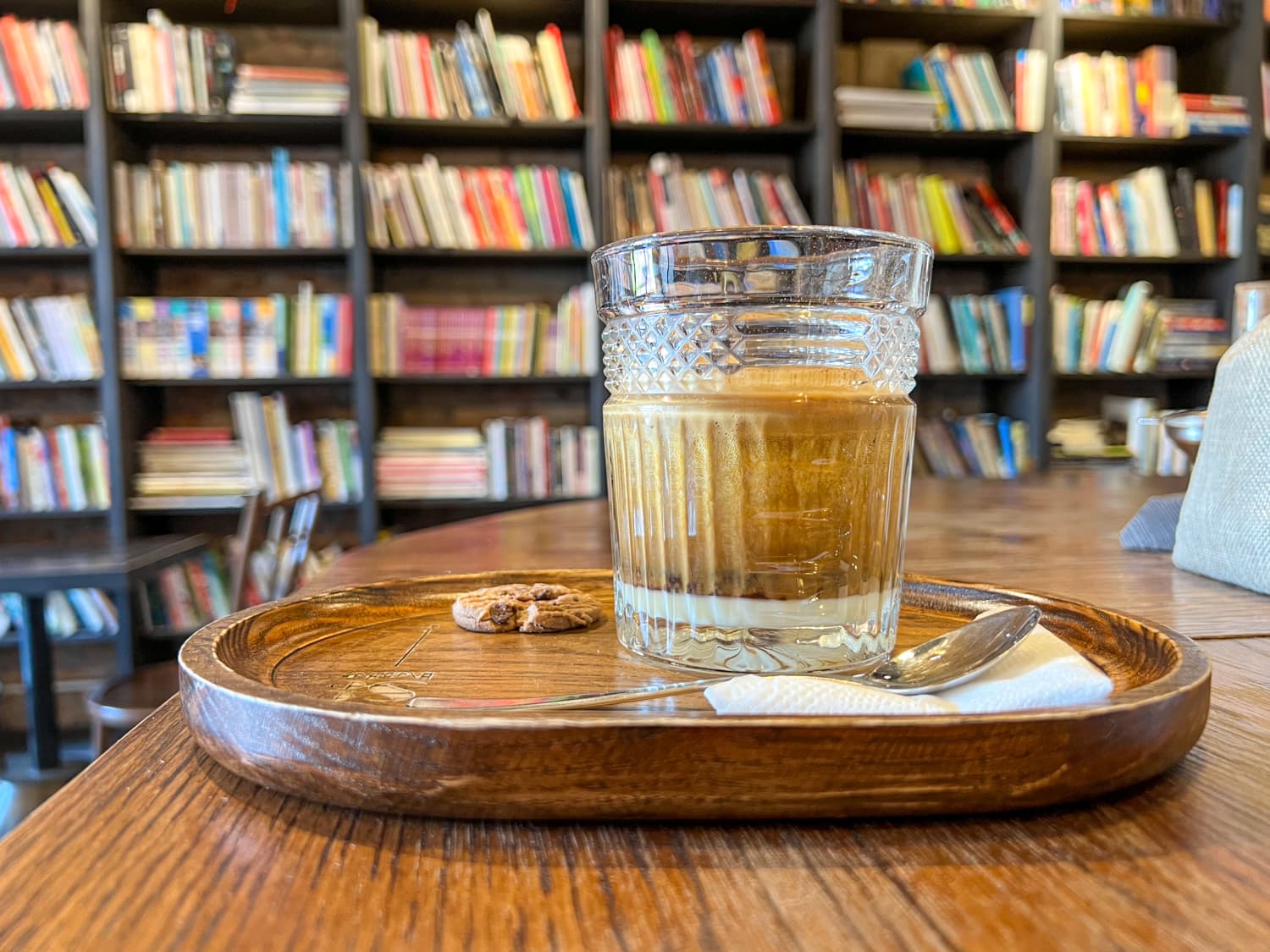 Vietnamese egg coffee at Soo Kafe, also known as Hidden Elephant Books & Coffee