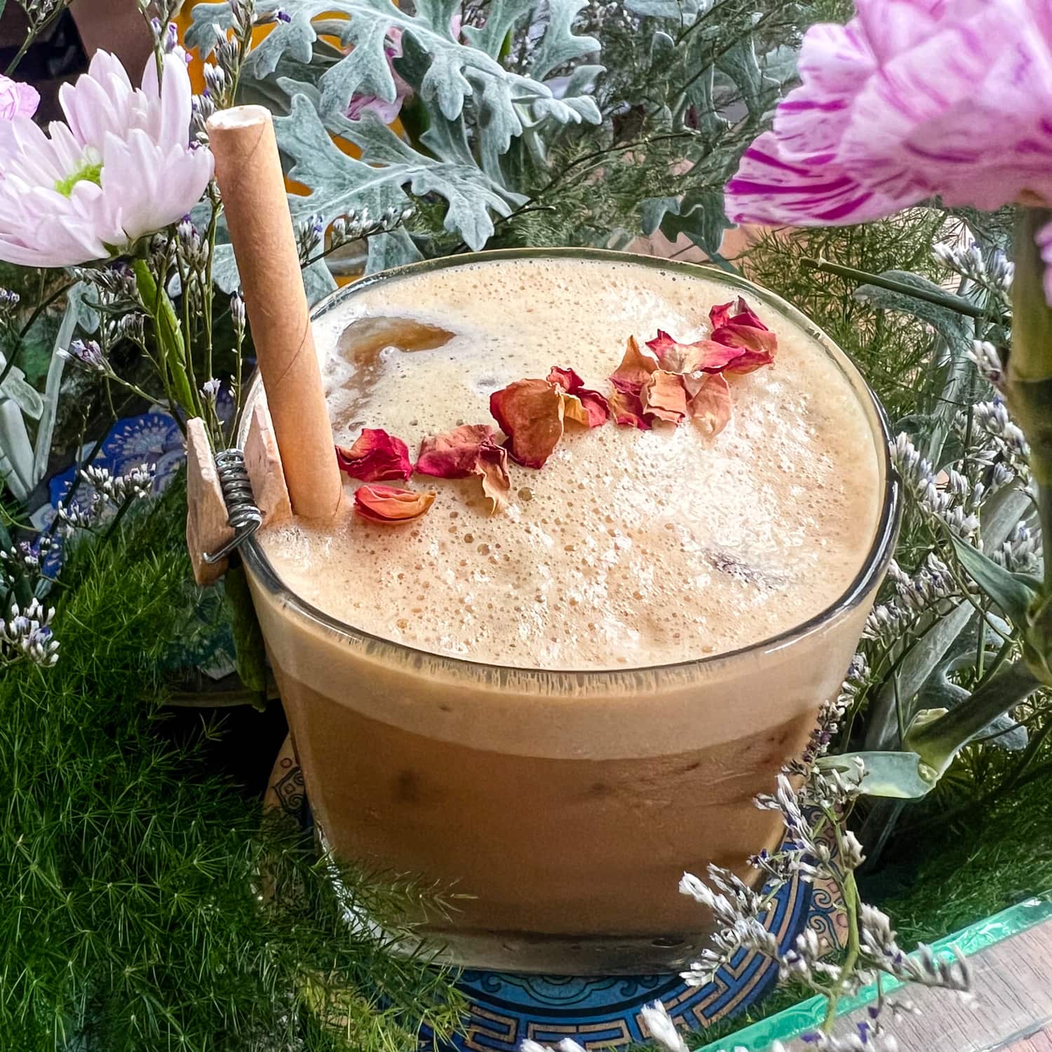 Vietnamese iced milk coffee at Padma de Fleur cafe in Ho Chi Minh City