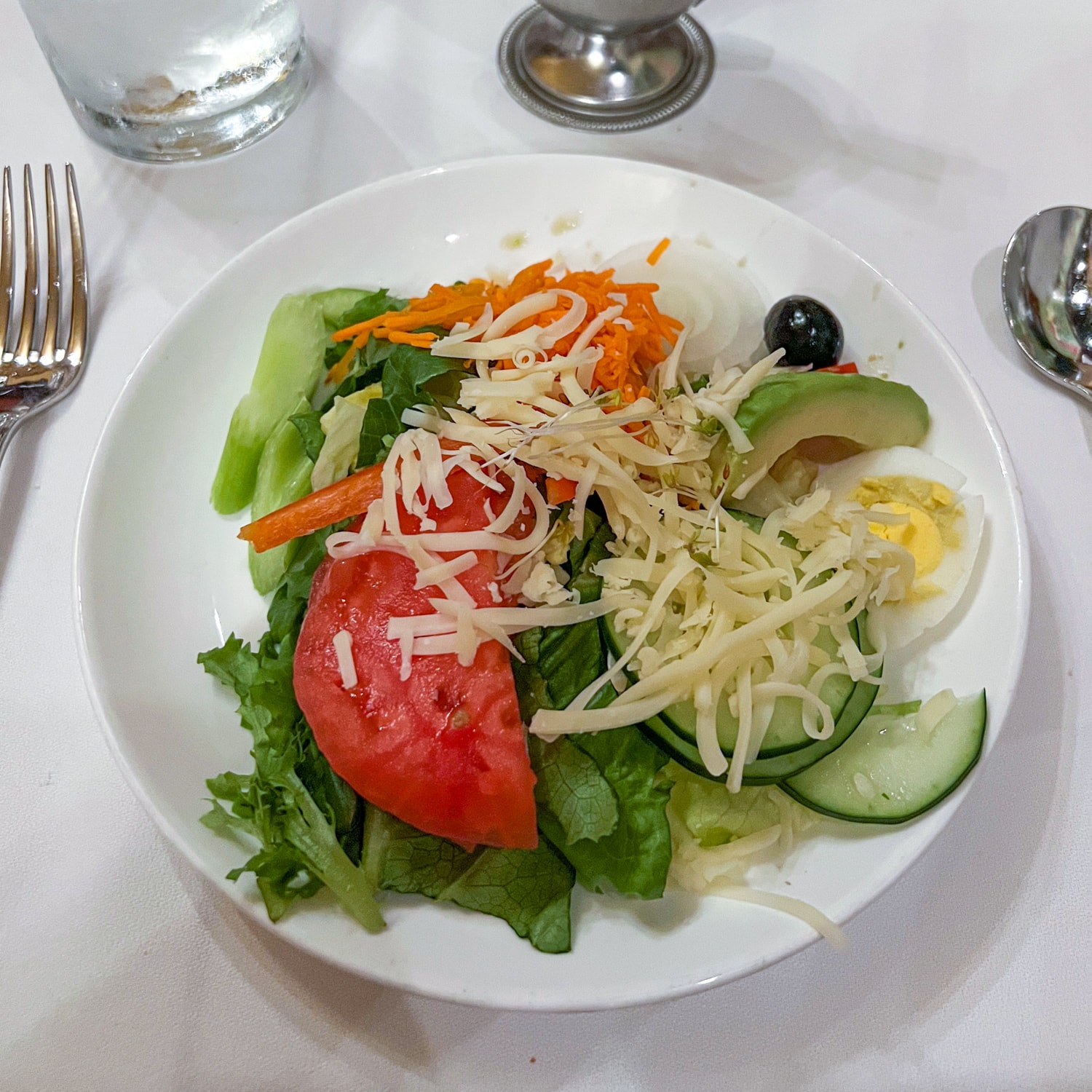 The House Salad at Bern's comes standard with all steaks