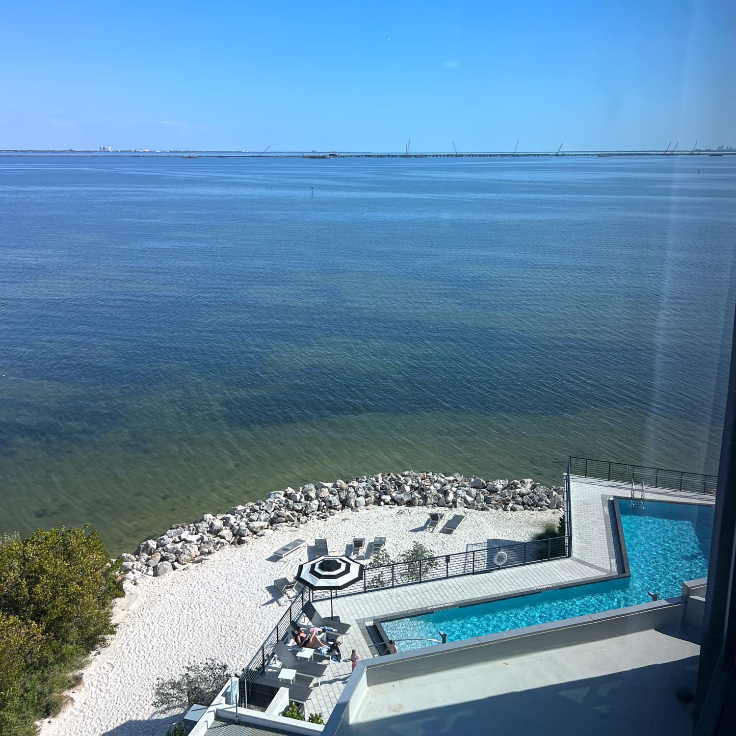 View of the pool from my hotel room