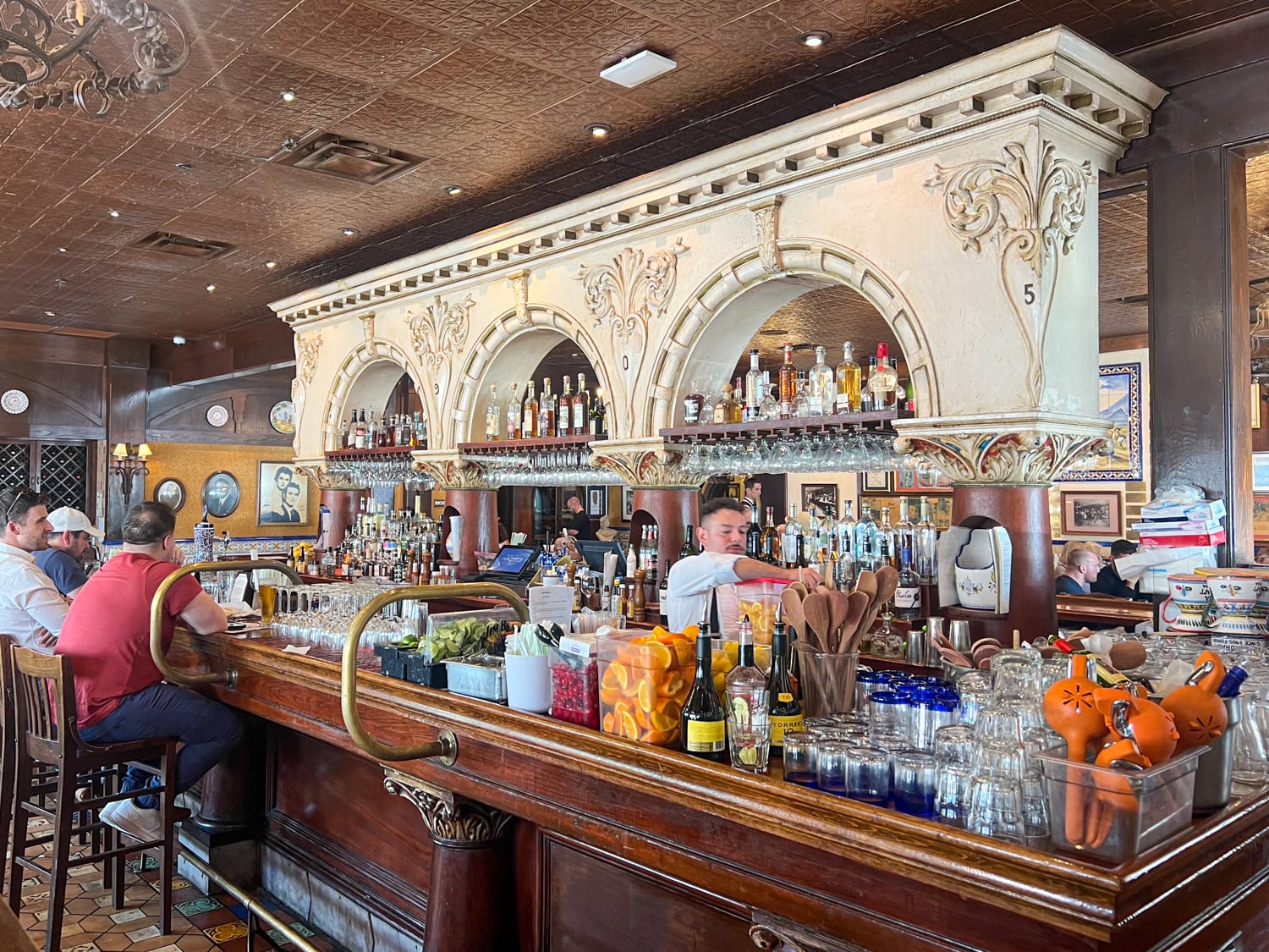 The bar at the Columbia Restaurant