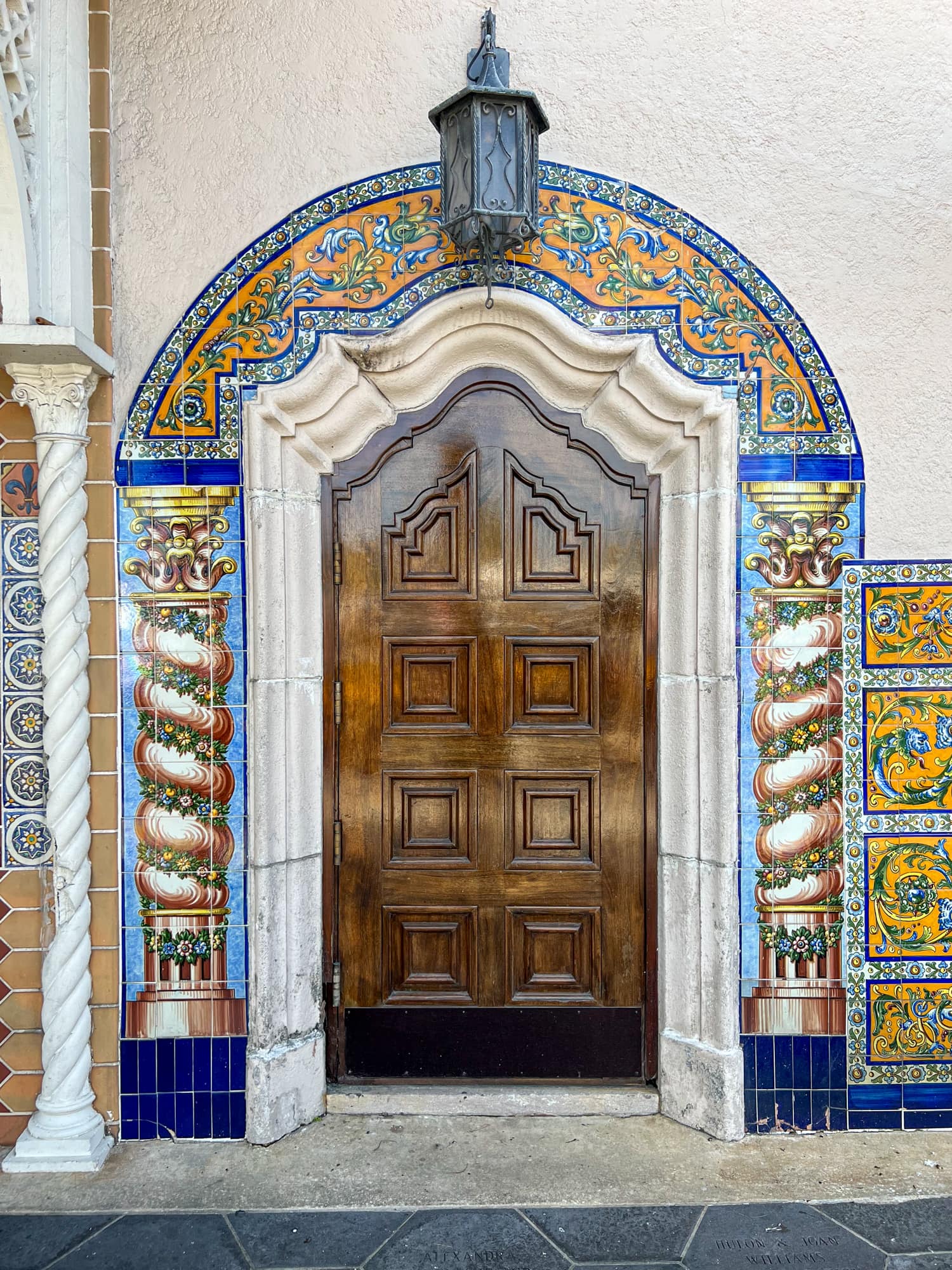 Tiled doorway at Columbia Restaurant in Tampa, Florida