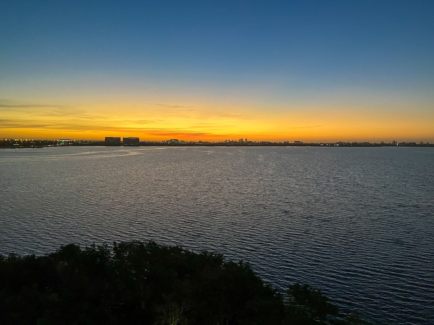 Sunrise from my room at The CURRENT Hotel in Tampa