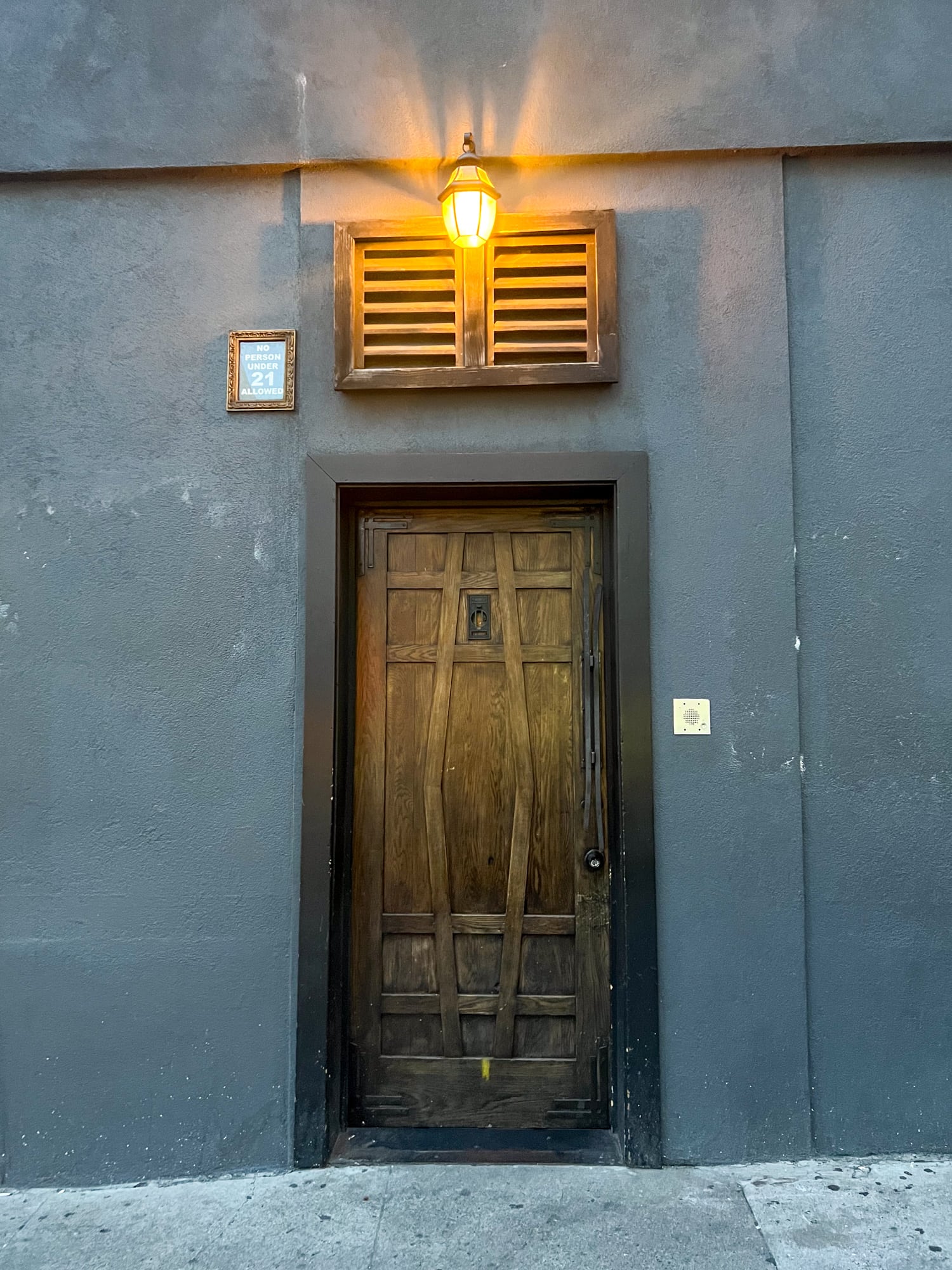 Entrance to Bourbon & Branch speakeasy