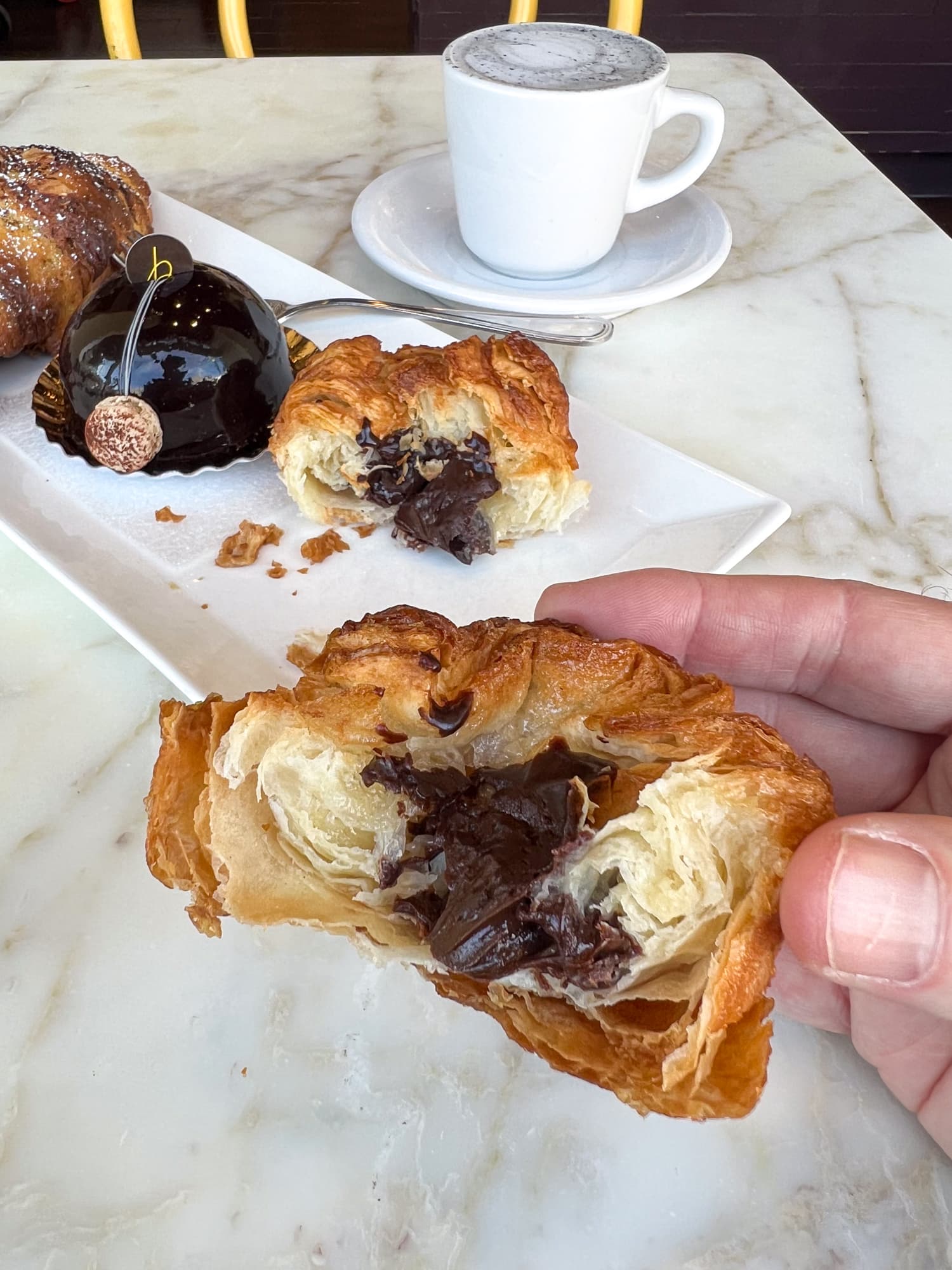 Chocolate kouign amann by b. Patisserie in San Francisco