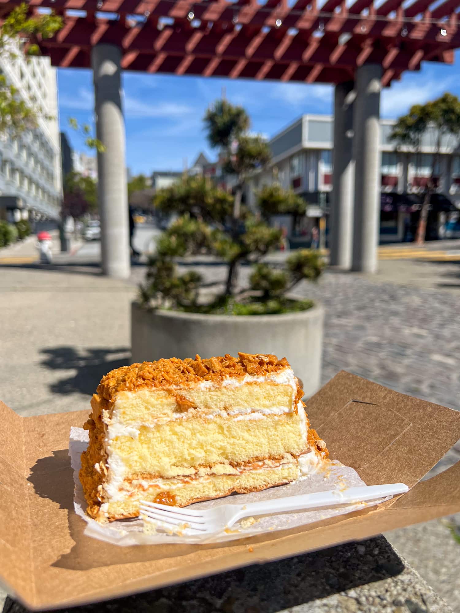 Crumb cake by Yasukochi's Sweet Stop in Japantown, San Francicsco