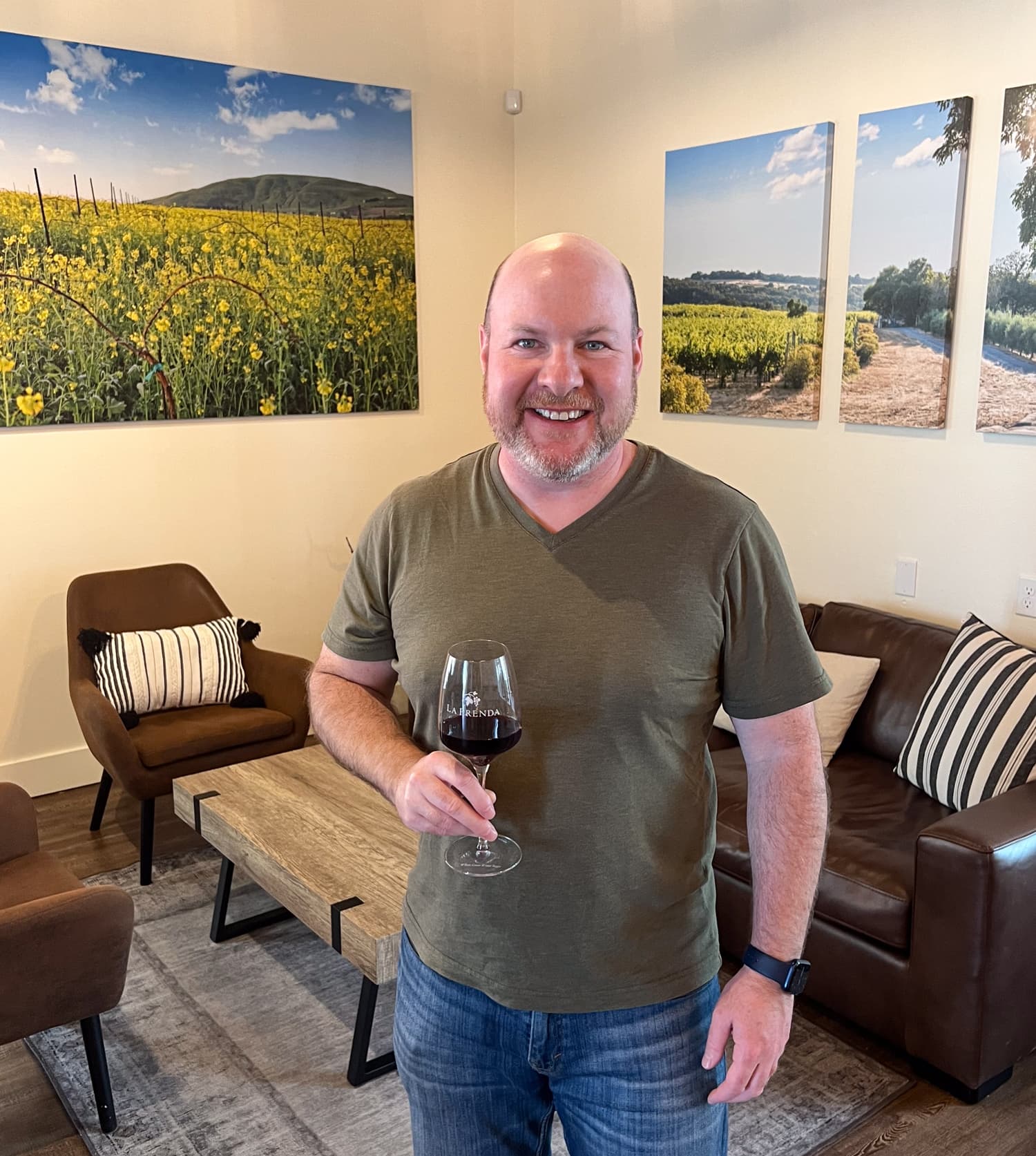 Dave at La Prenda's tasting room in Sonoma Plaza