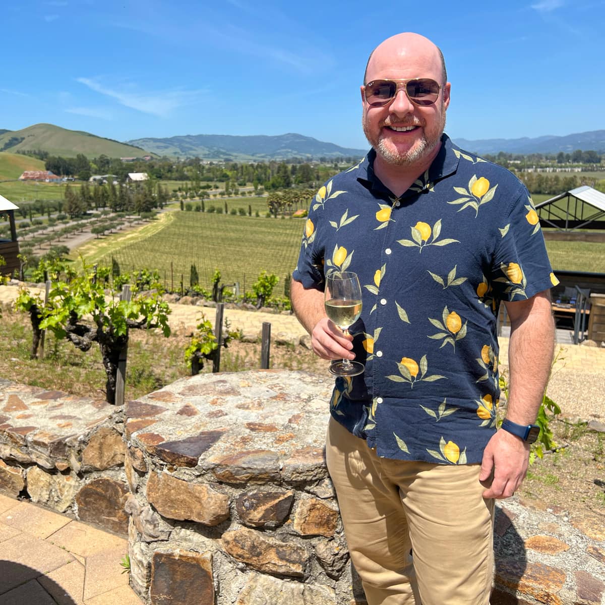 Dave at Viansa winery in Sonoma, CA (photo by Kelly Lemons)