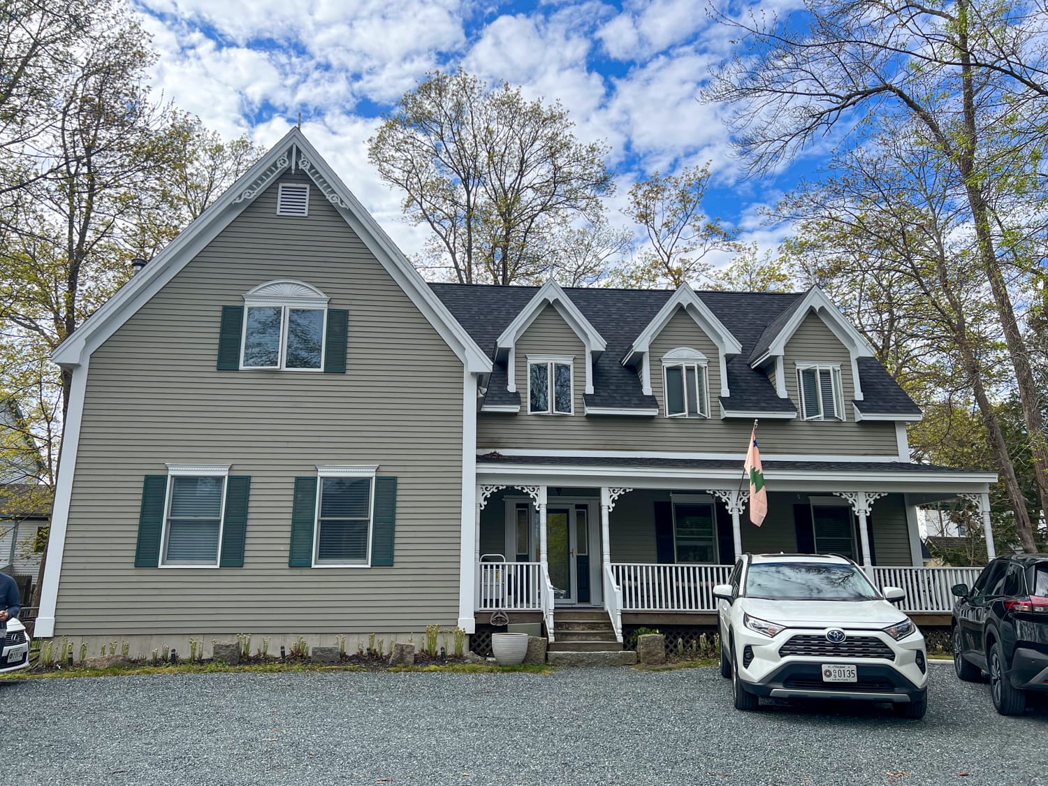 The two-story Acadia Cottage is the newest building at Sand Bar Cottage Inn.