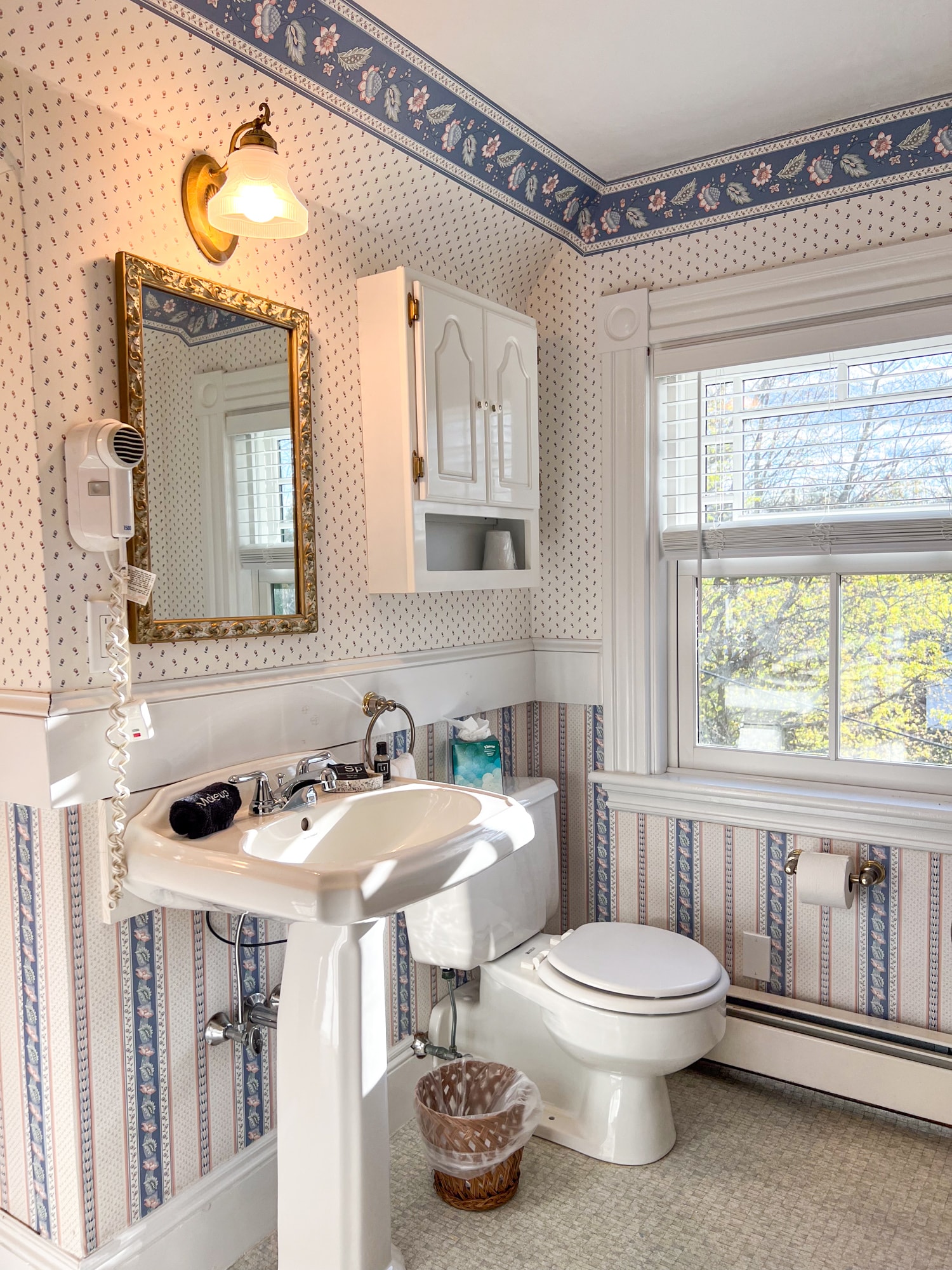 Bathroom on the third-floor of the Sand Bar Cottage Inn  in Maine