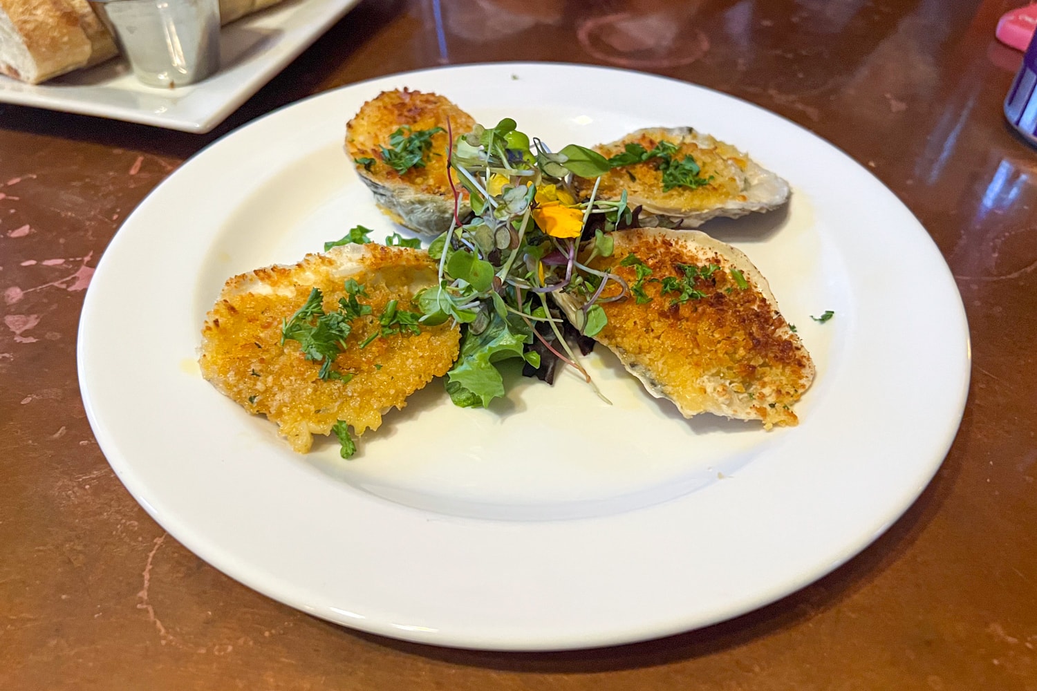 Bruleed oysters at McKay's Public House 