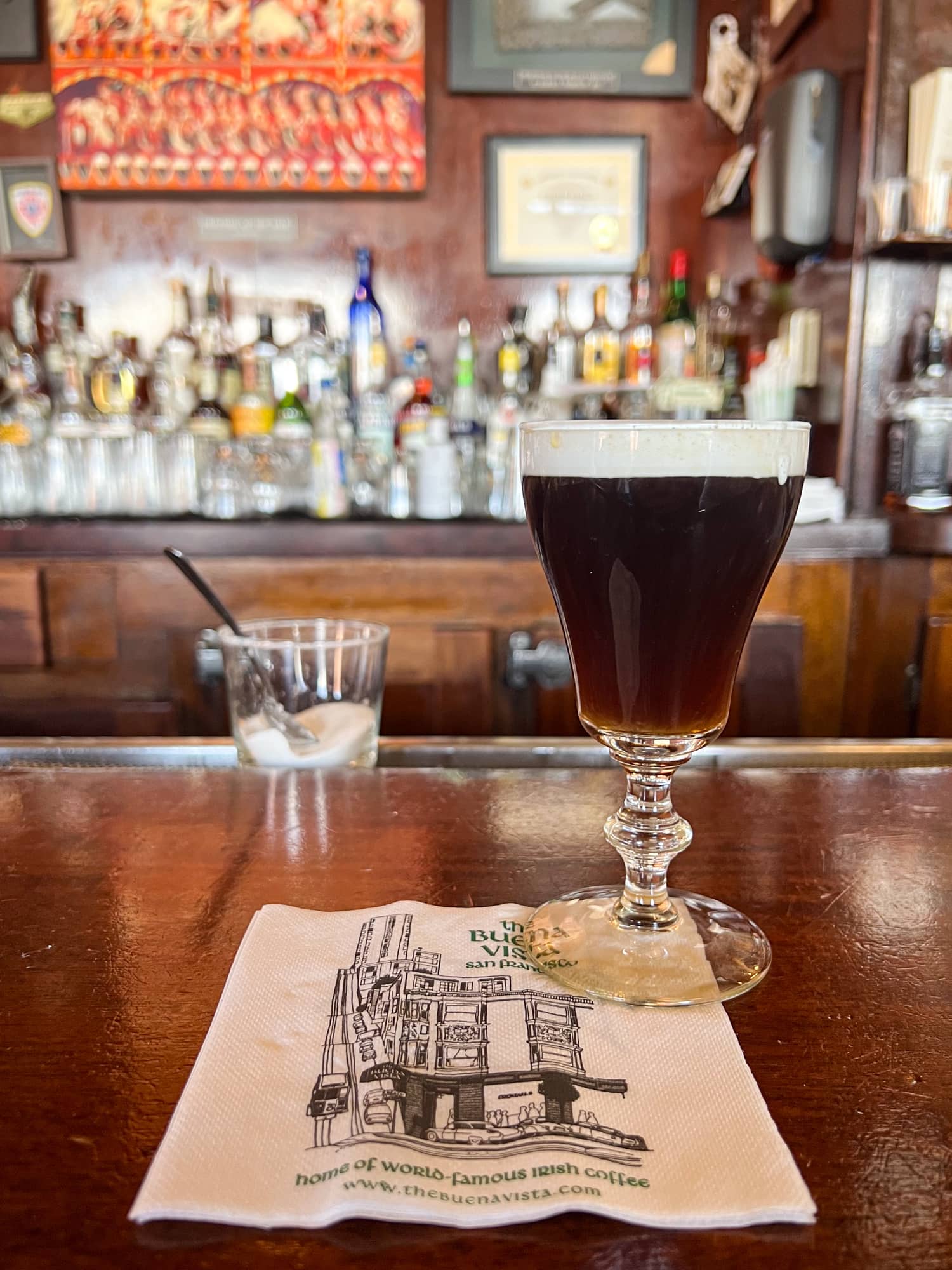 Irish Coffee at The Buena Vista, the first bar in the United States to serve it.